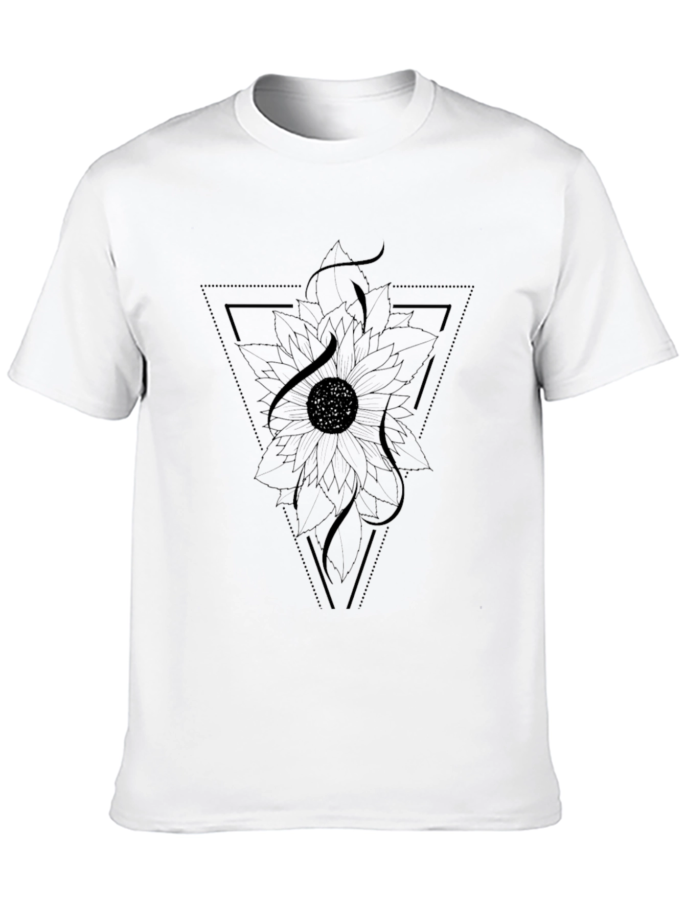 Sunflower Geometric Black T-Shirt