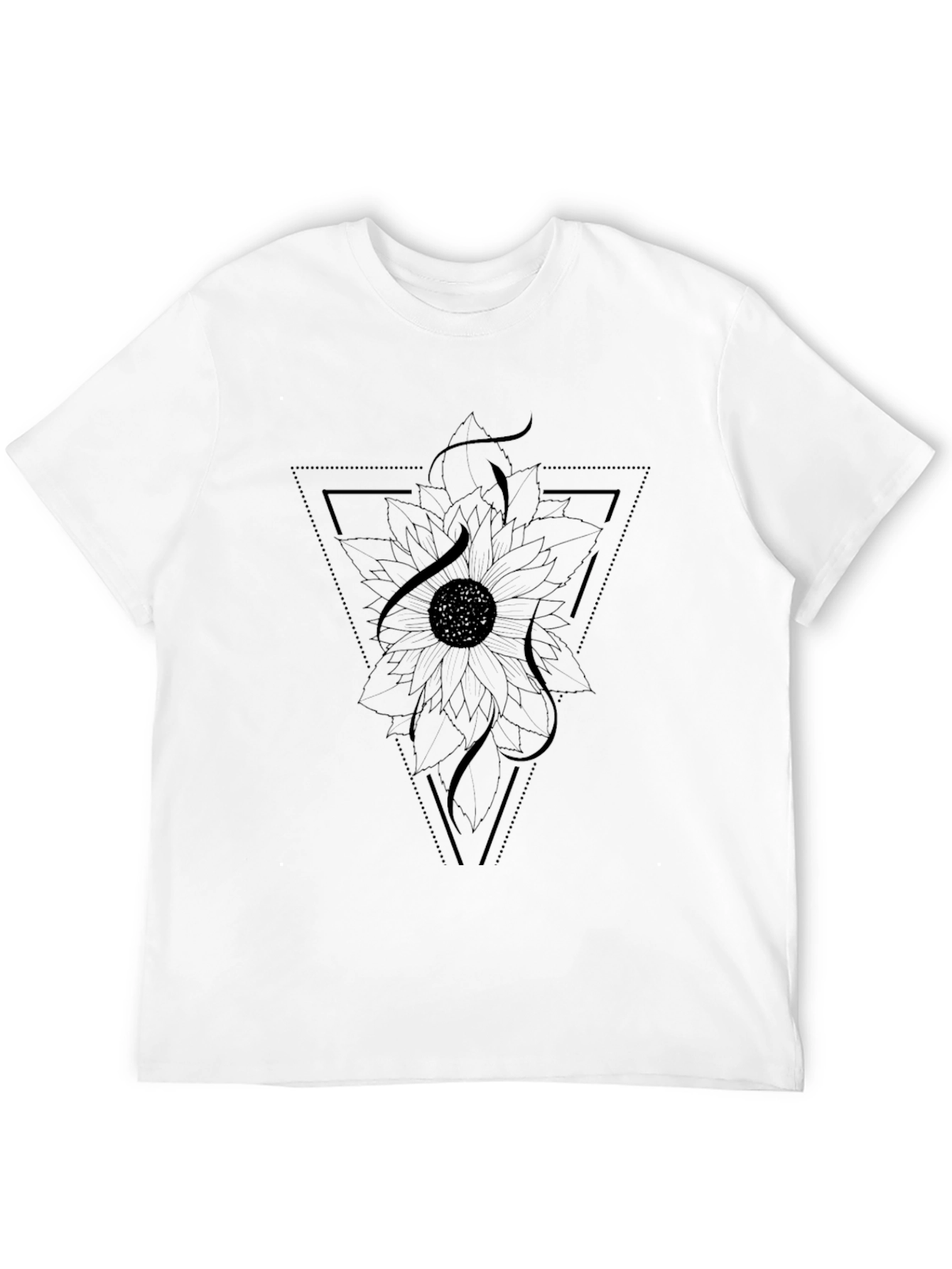 Sunflower Geometric Black T-Shirt