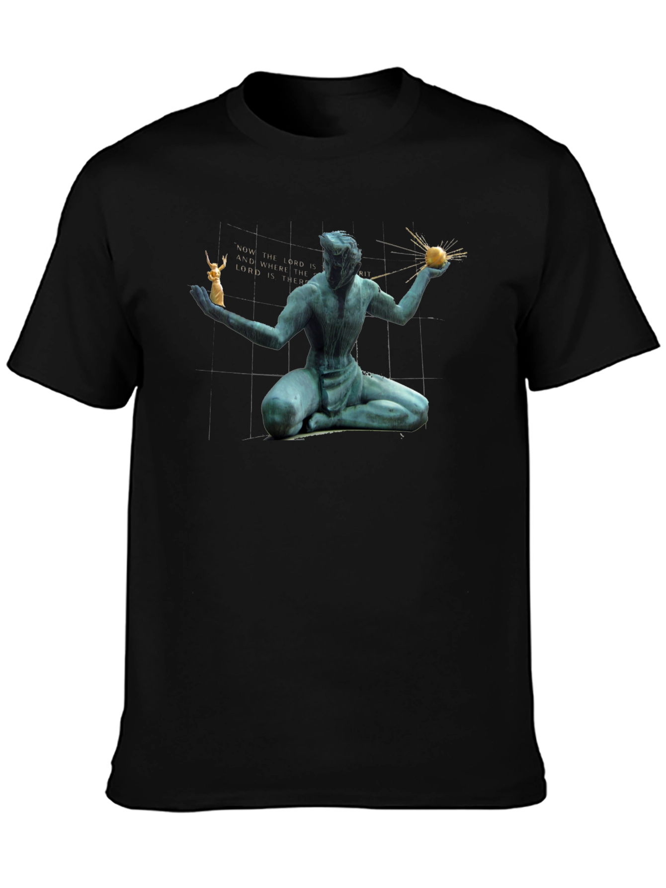 Statue Graphic Black T-Shirt