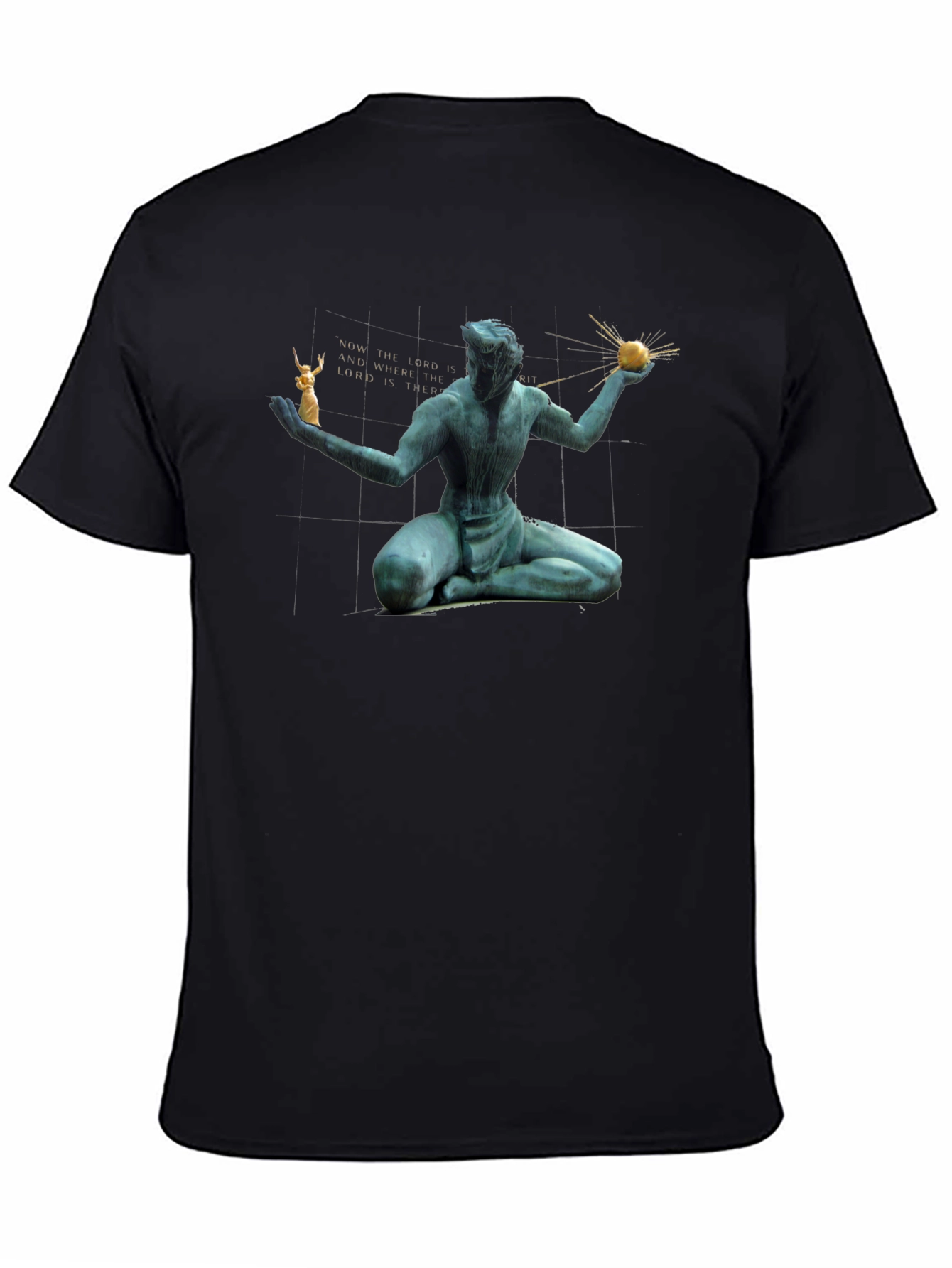 Statue Graphic Black T-Shirt