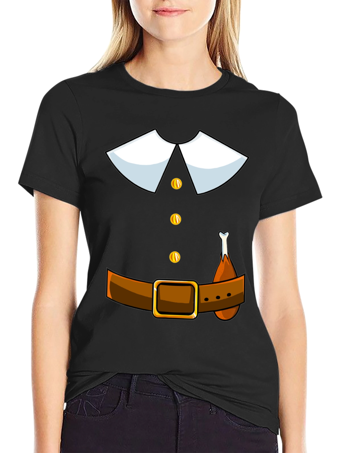 Thanksgiving Pilgrim T-Shirt Costume Apparel