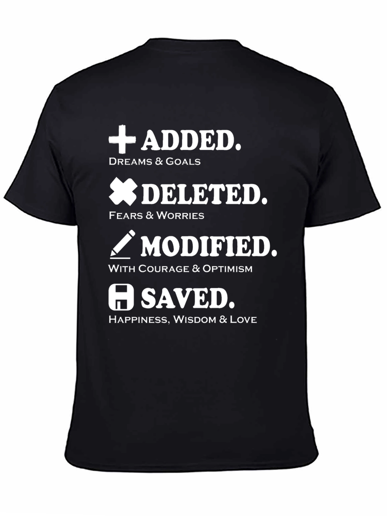 Added Deleted Modified Saved Graphic T-Shirt