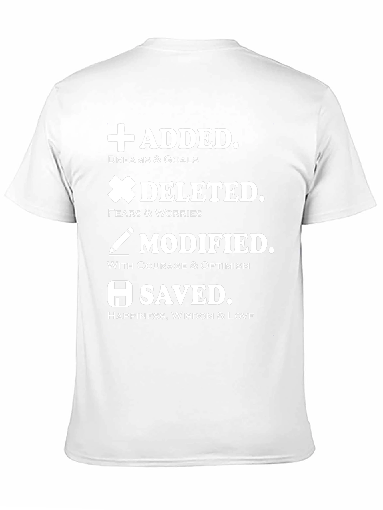 Added Deleted Modified Saved Graphic T-Shirt