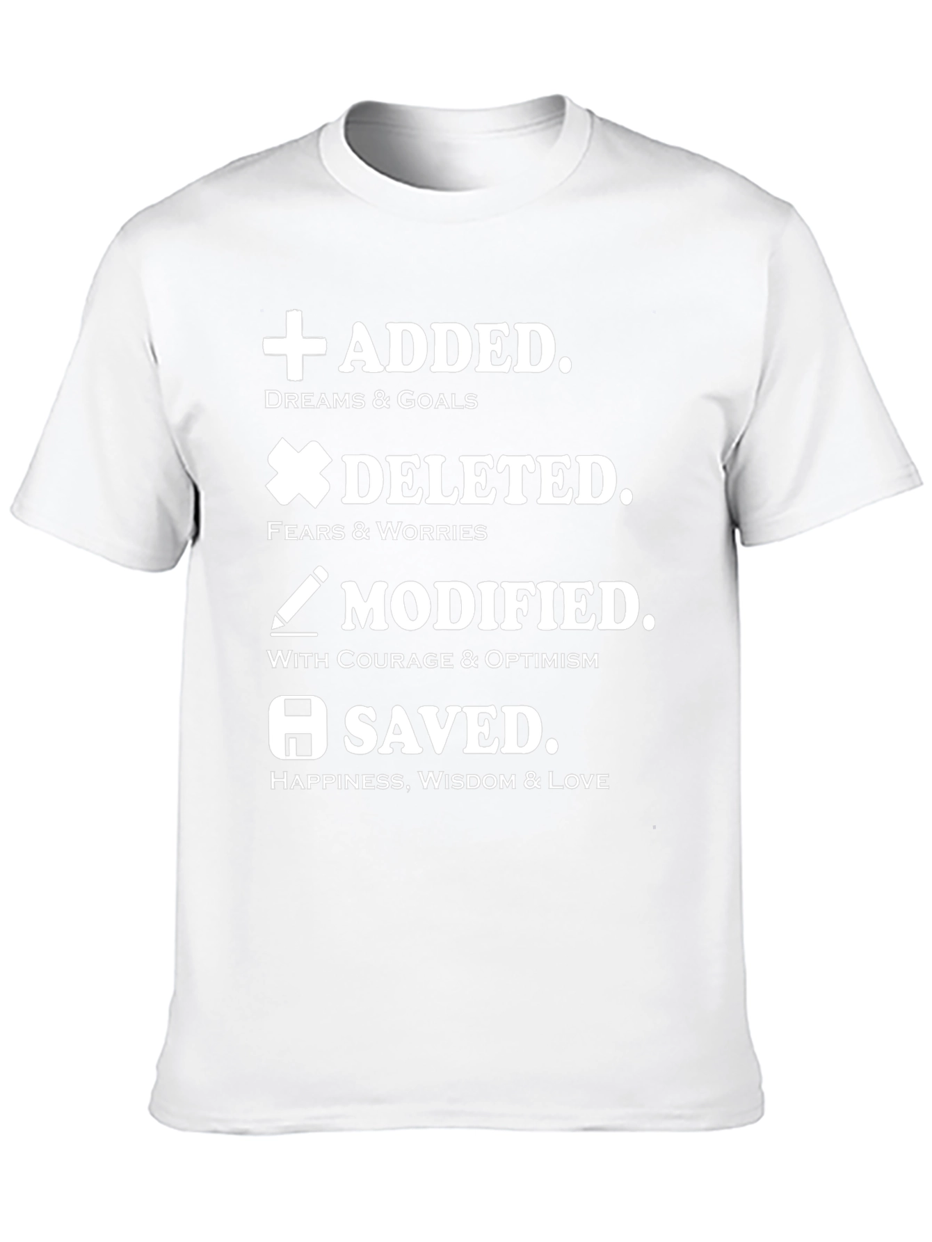 Added Deleted Modified Saved Graphic T-Shirt