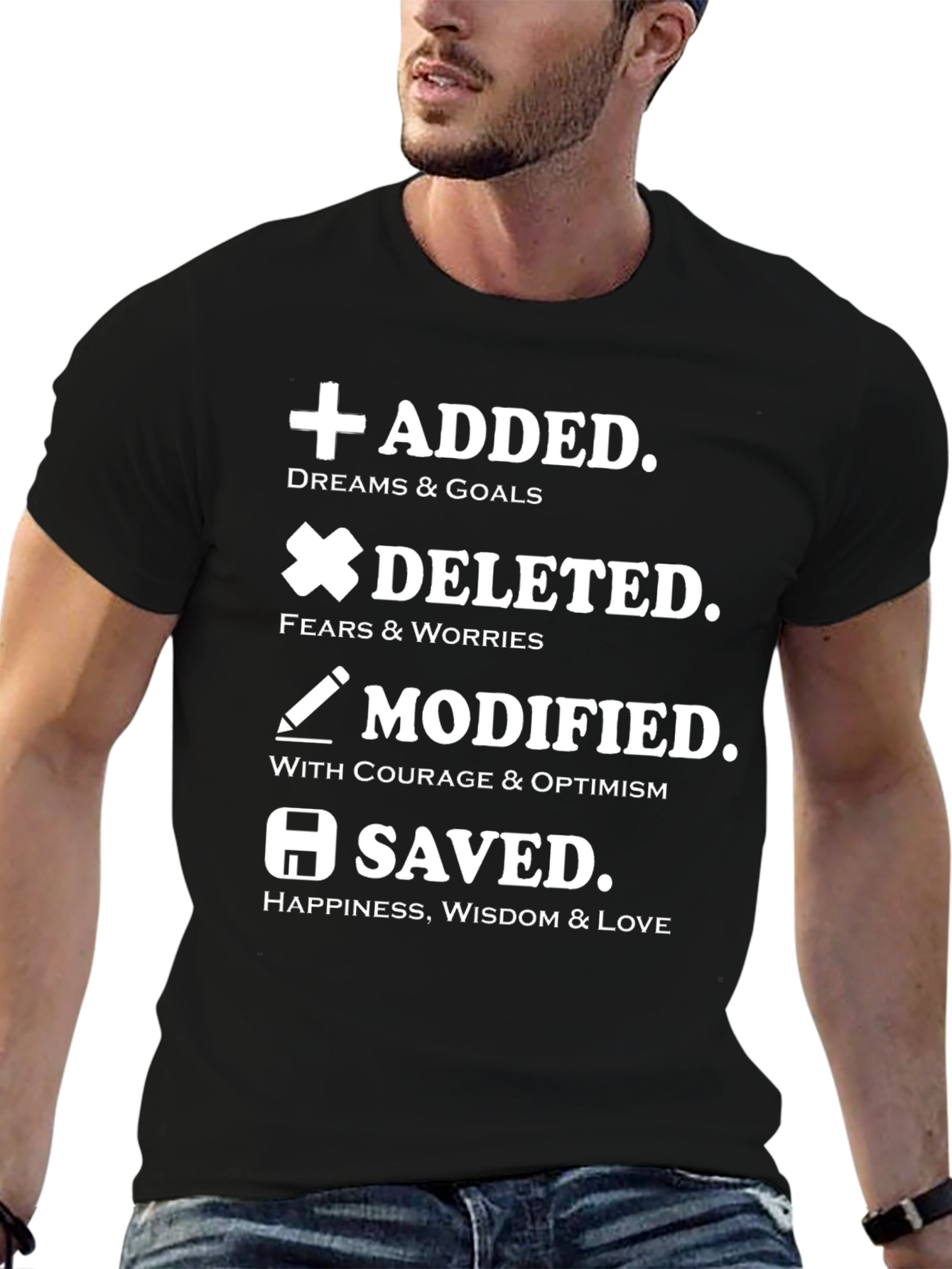 Added Deleted Modified Saved Graphic T-Shirt