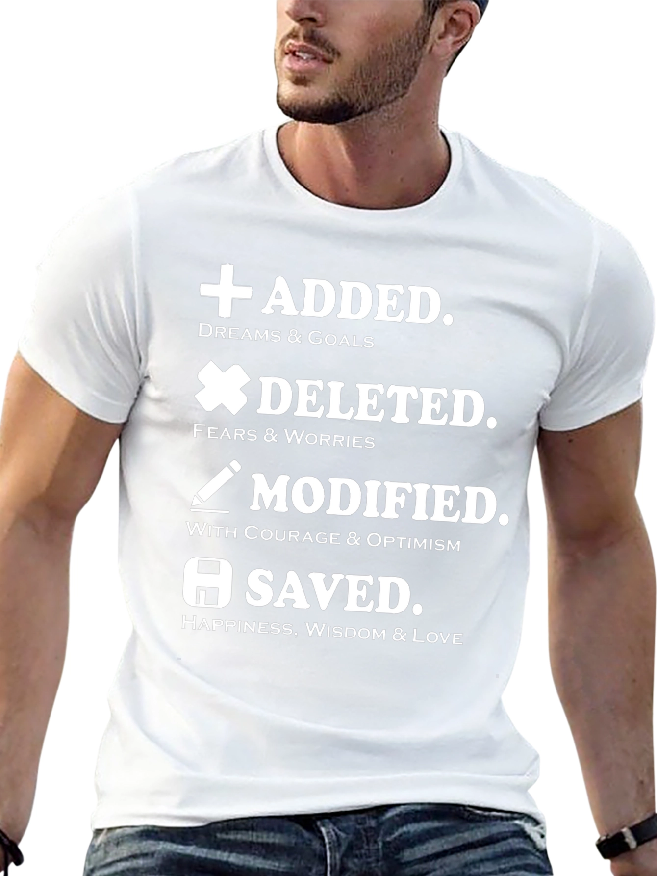 Added Deleted Modified Saved Graphic T-Shirt