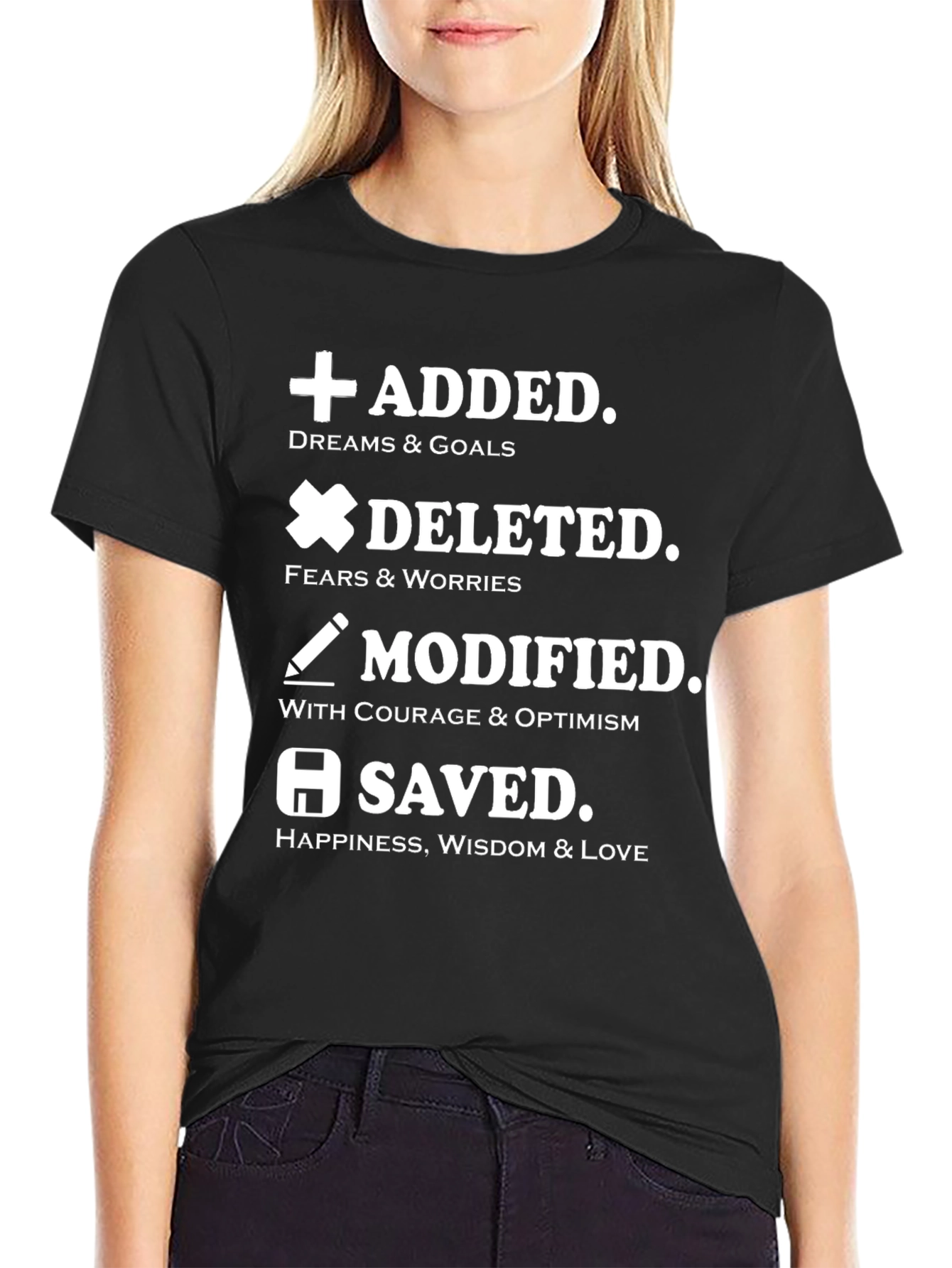 Added Deleted Modified Saved Graphic T-Shirt