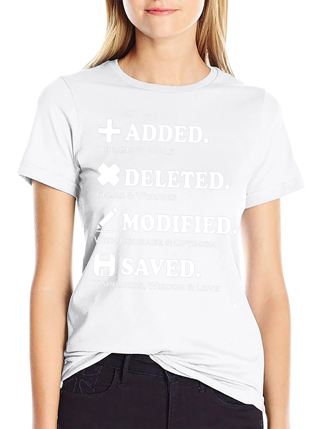 Added Deleted Modified Saved Graphic T-Shirt