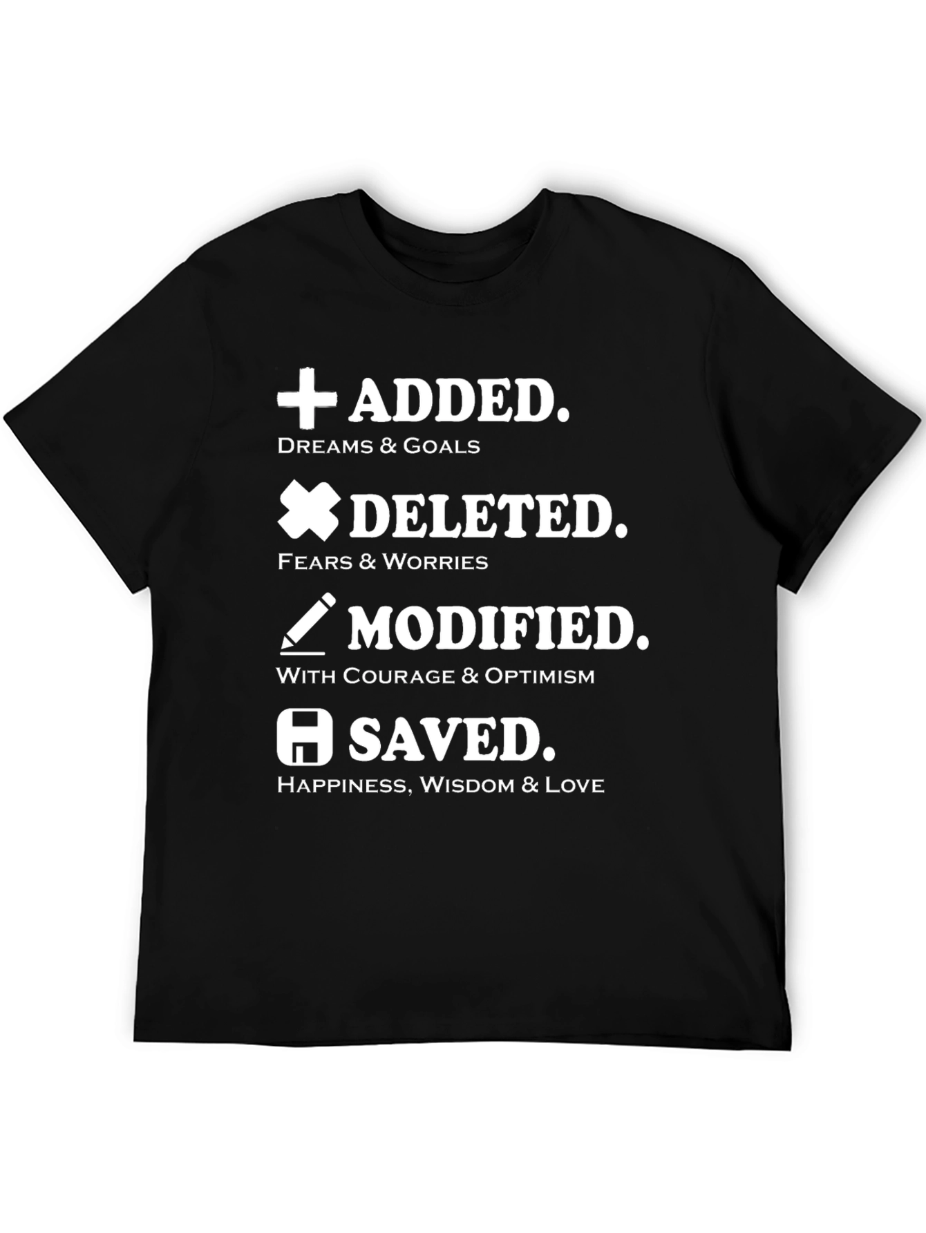 Added Deleted Modified Saved Graphic T-Shirt