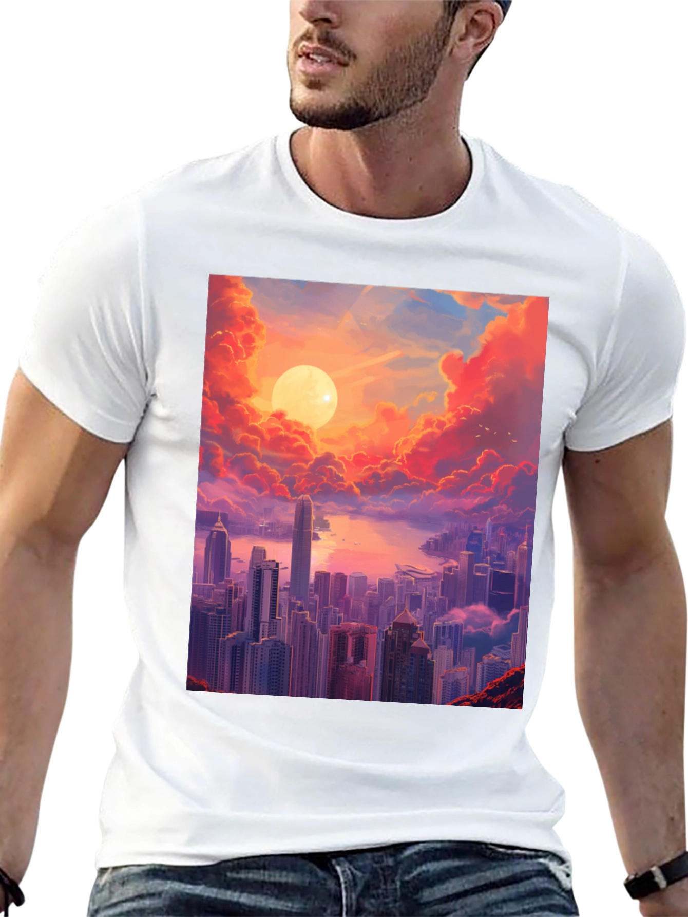 Sunset Cityscape Graphic Tee