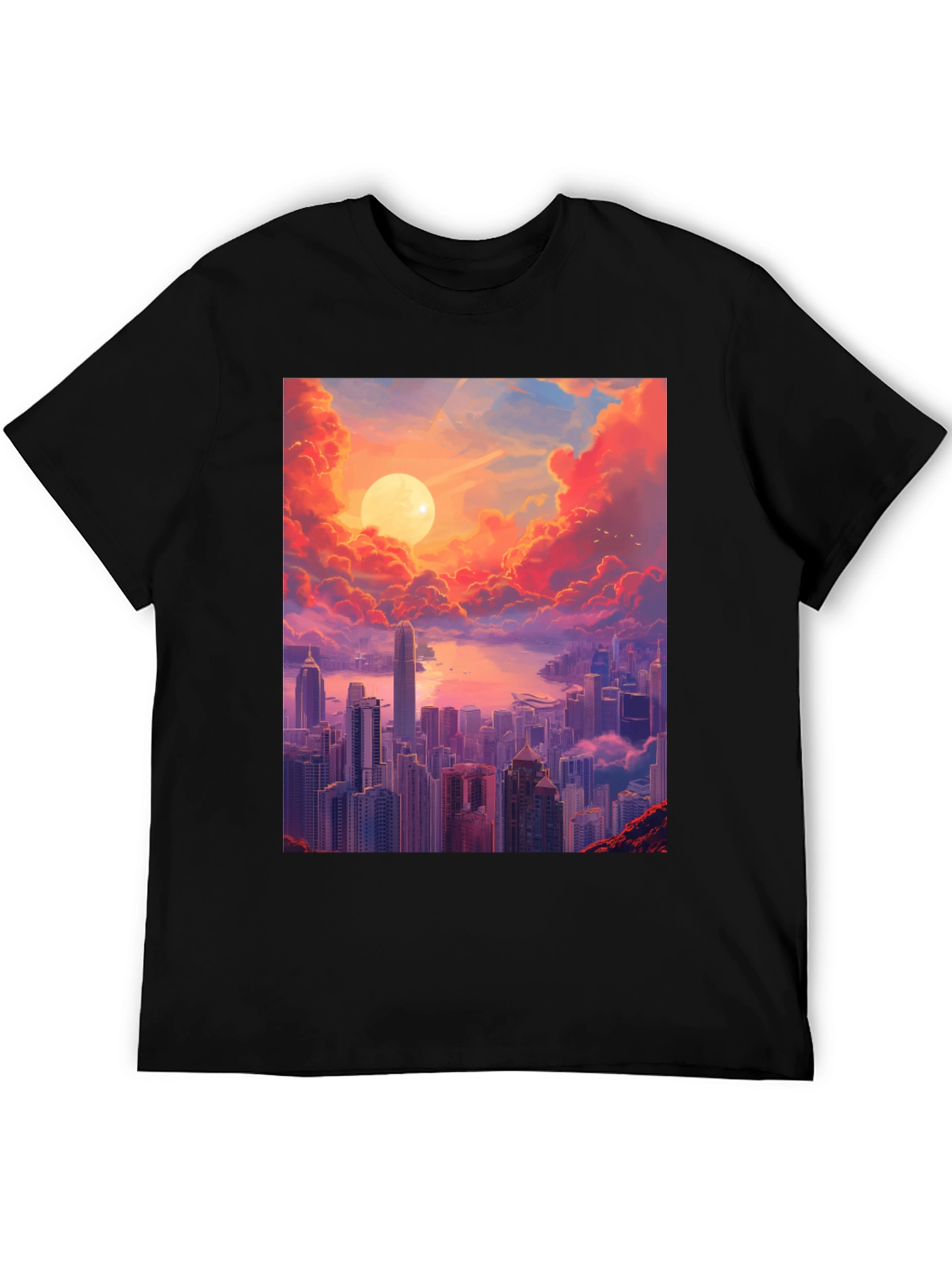 Sunset Cityscape Graphic Tee