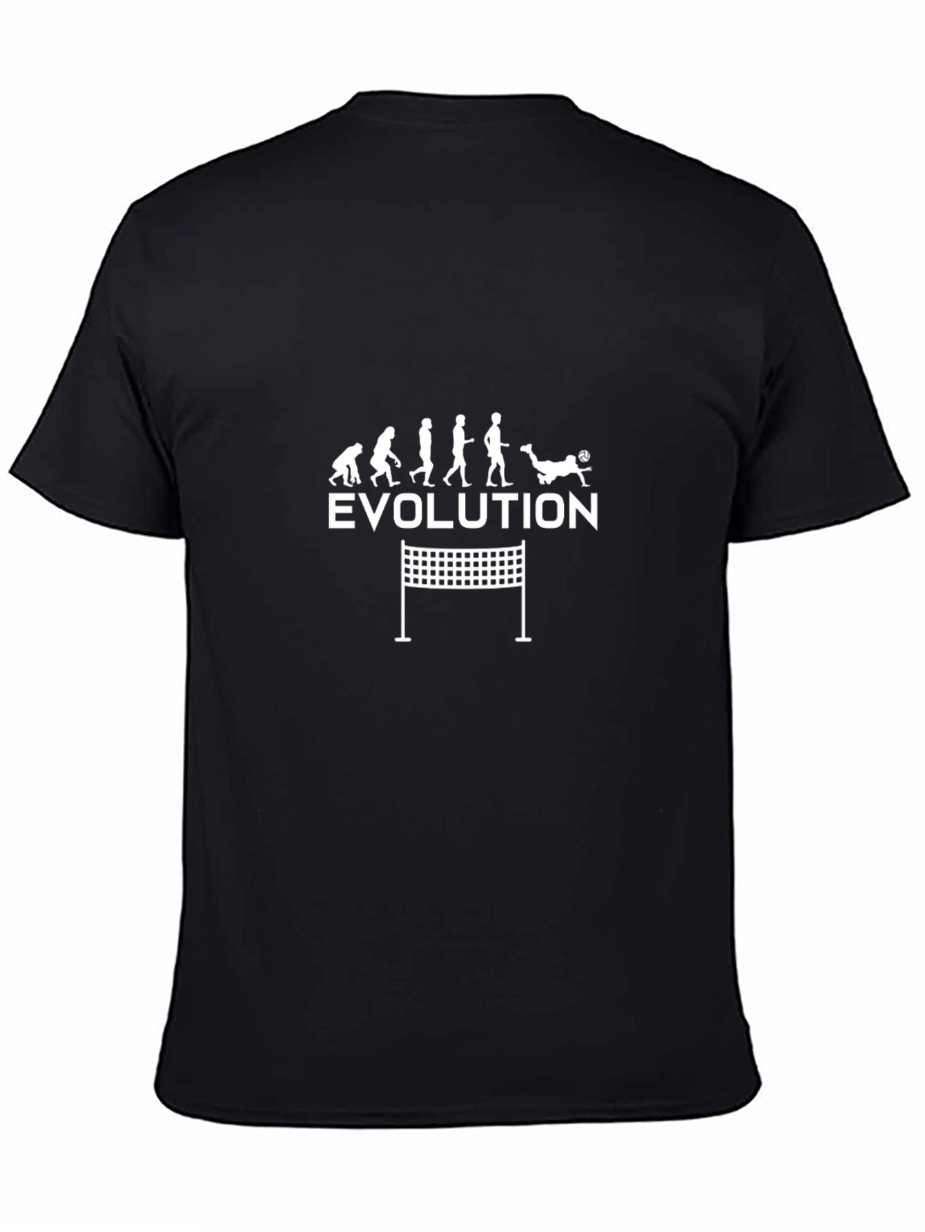 Volleyball Evolution T-Shirt - Black Graphic Tee