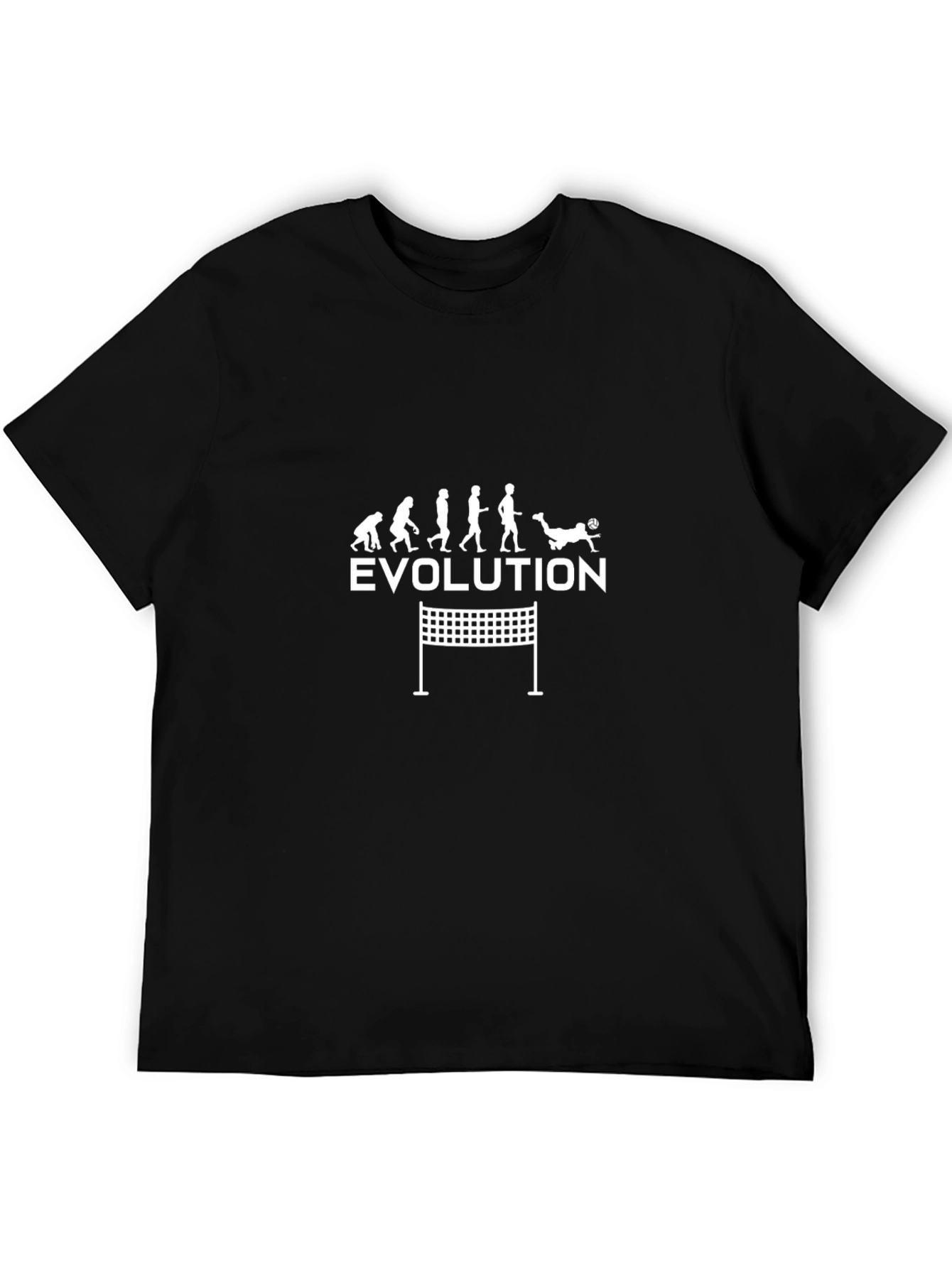 Volleyball Evolution T-Shirt - Black Graphic Tee