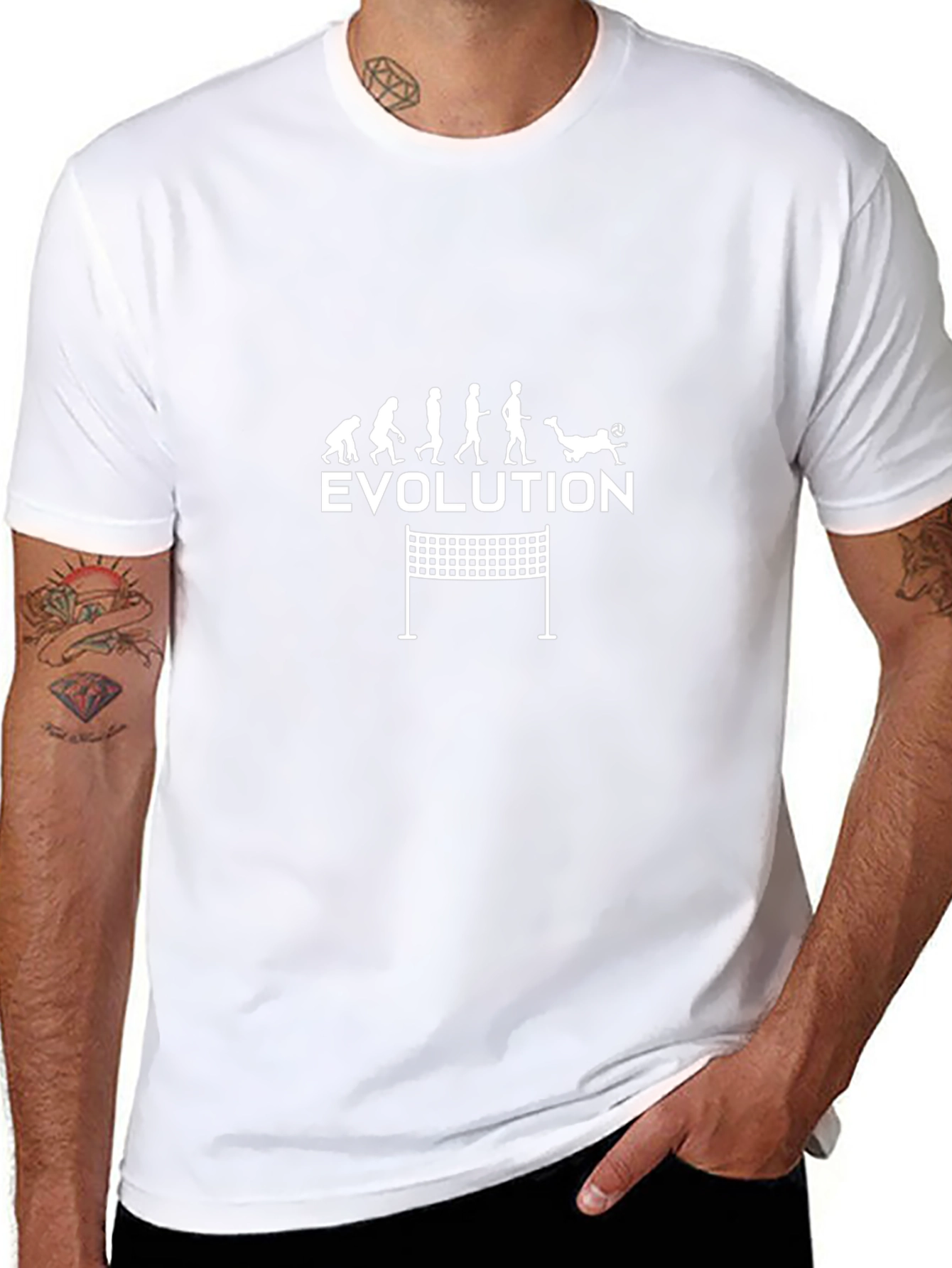 Volleyball Evolution T-Shirt - Black Graphic Tee