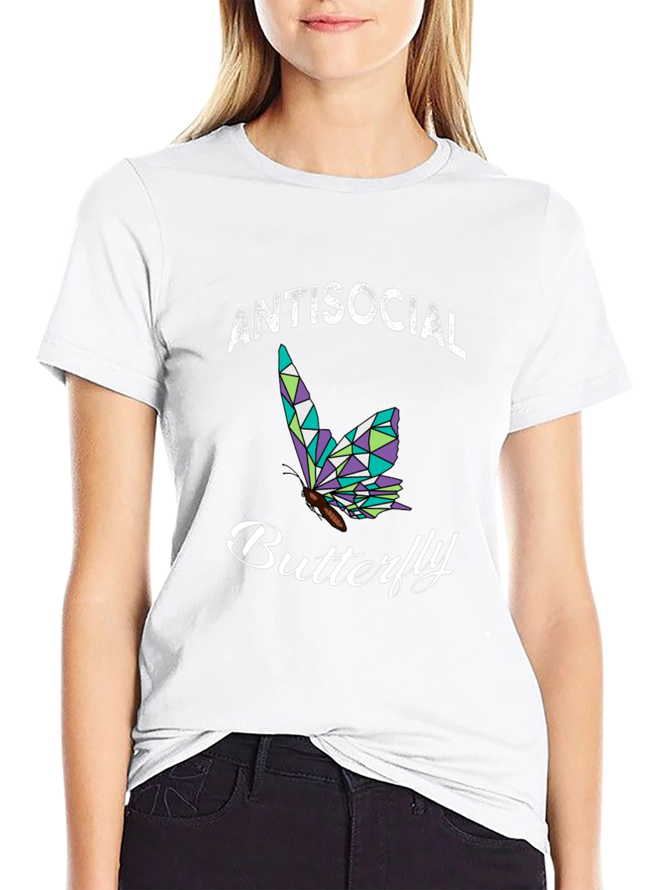 Antisocial Butterfly Graphic T-Shirt