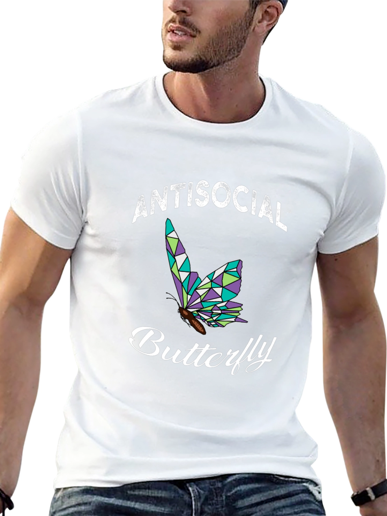 Antisocial Butterfly Graphic T-Shirt