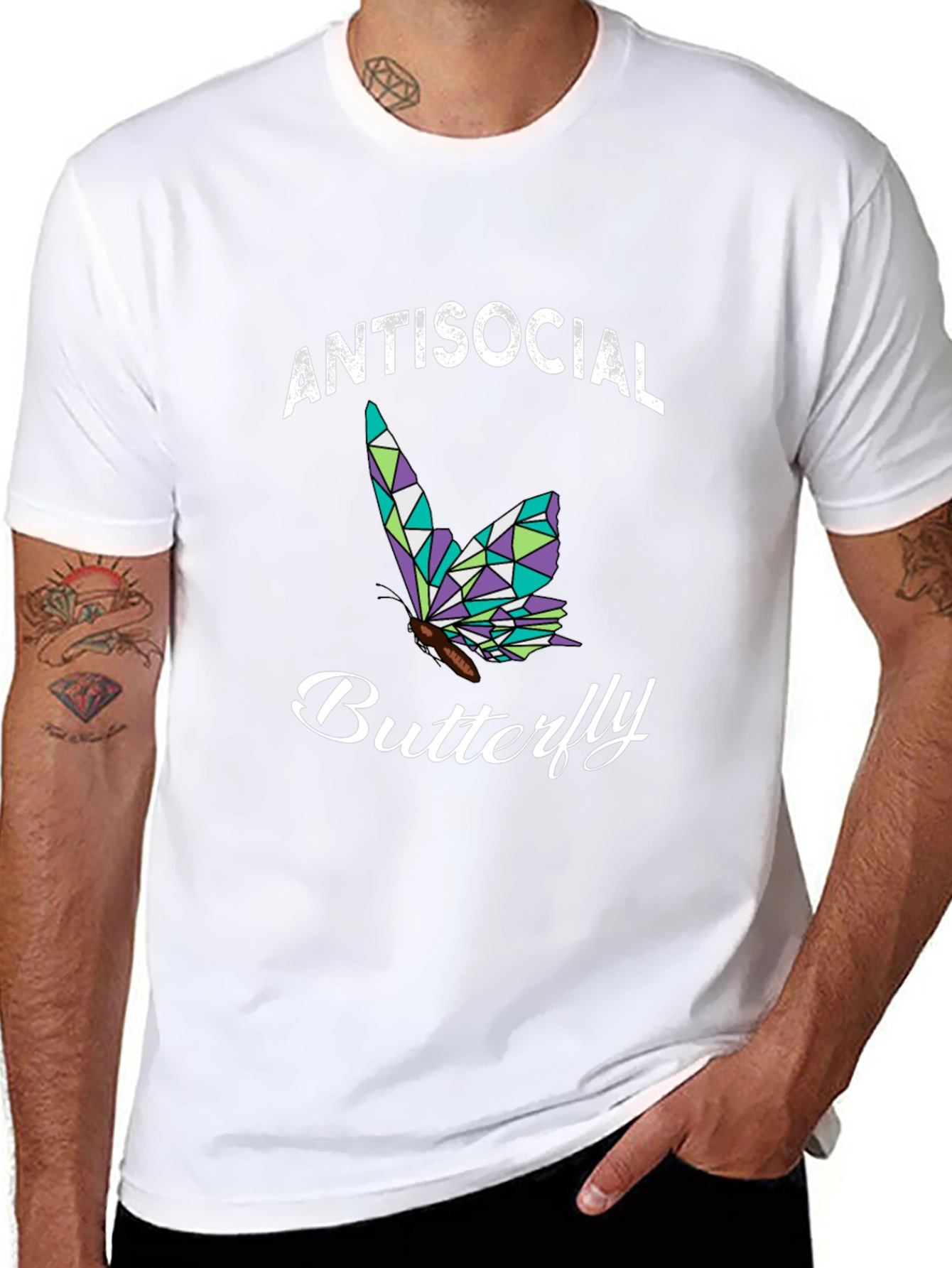 Antisocial Butterfly Graphic T-Shirt