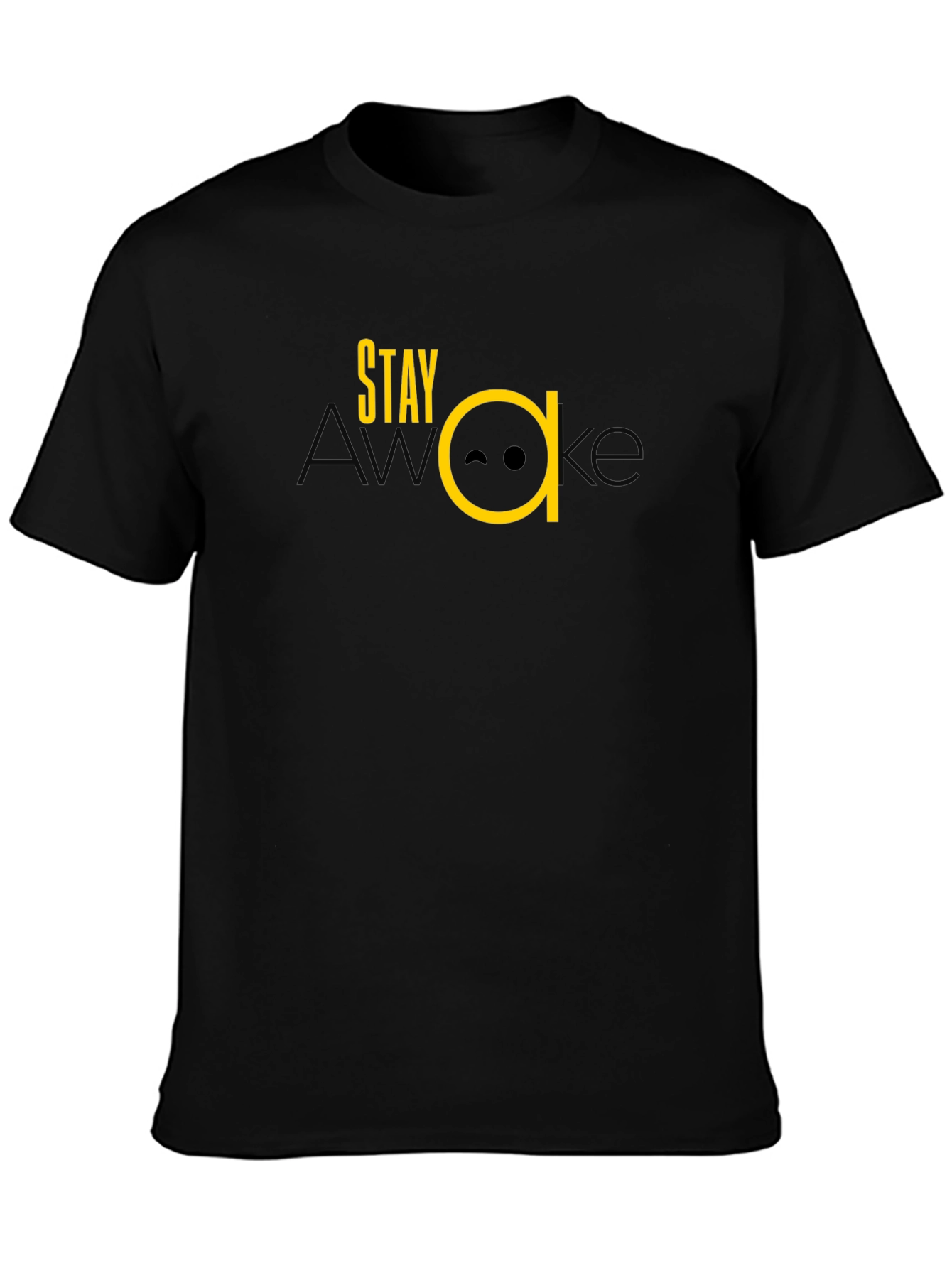 Stay Awake Graphic Tee - Black
