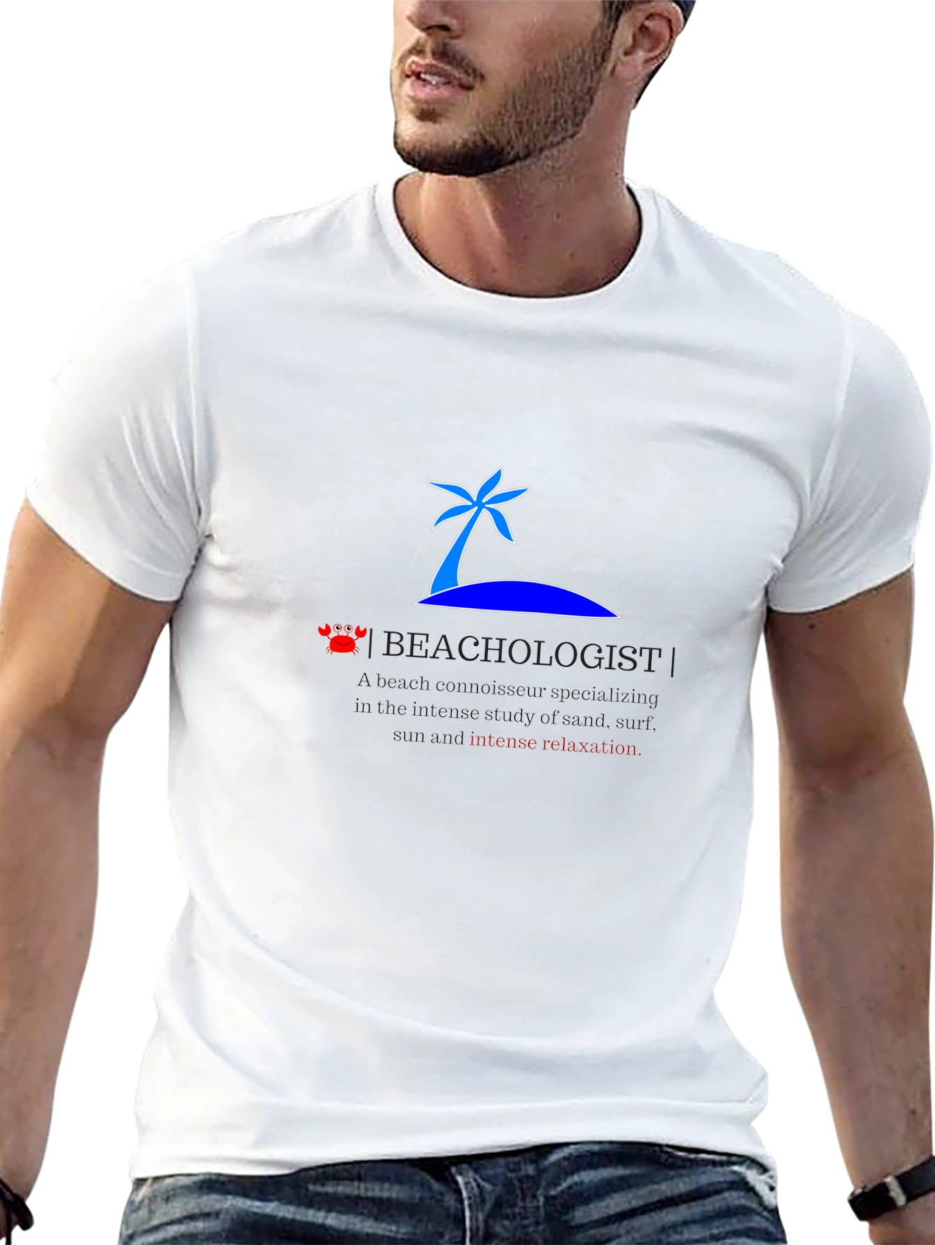 Beachologist Mens T-Shirt - Relax on Island