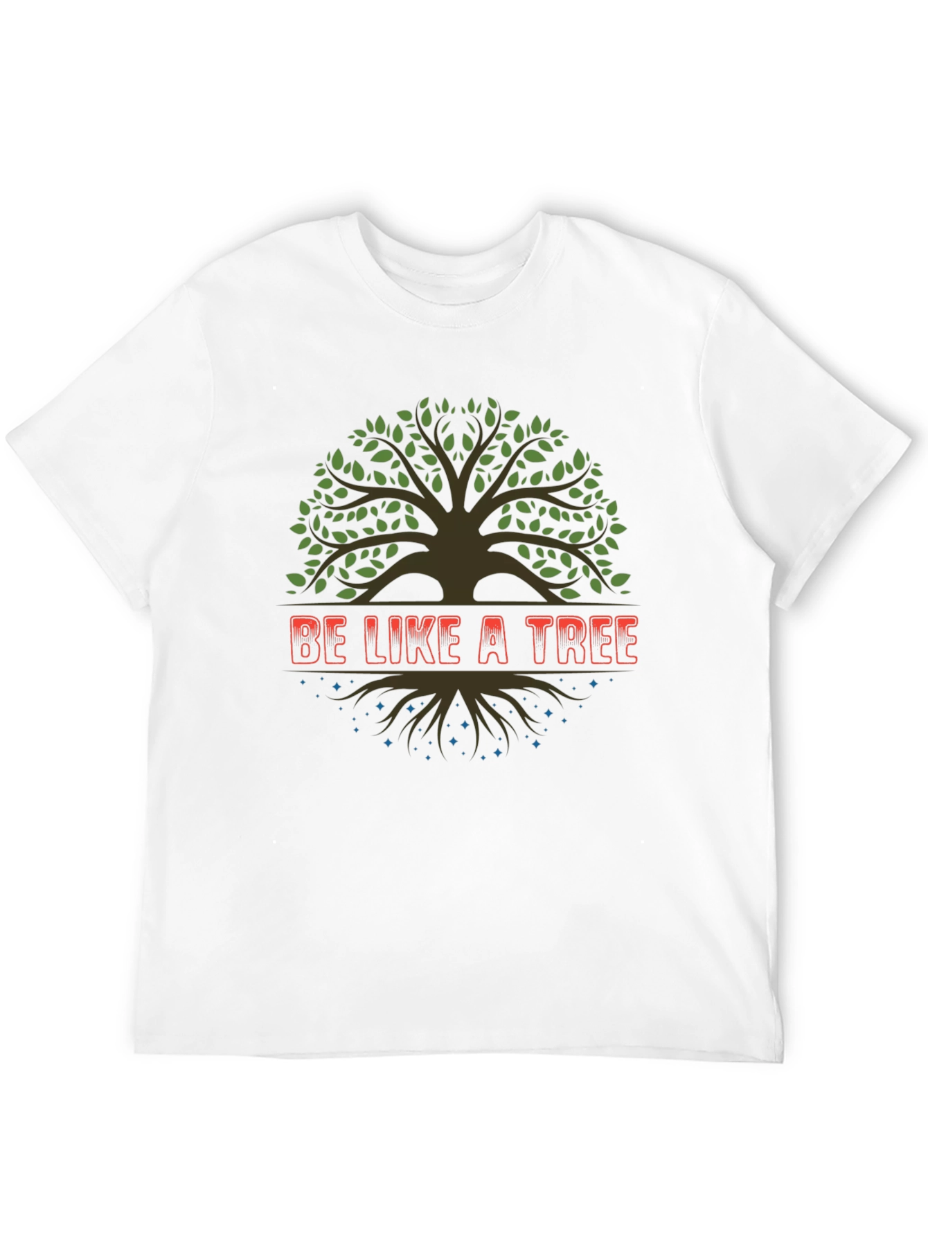 Be Like a Tree Black Graphic Tee