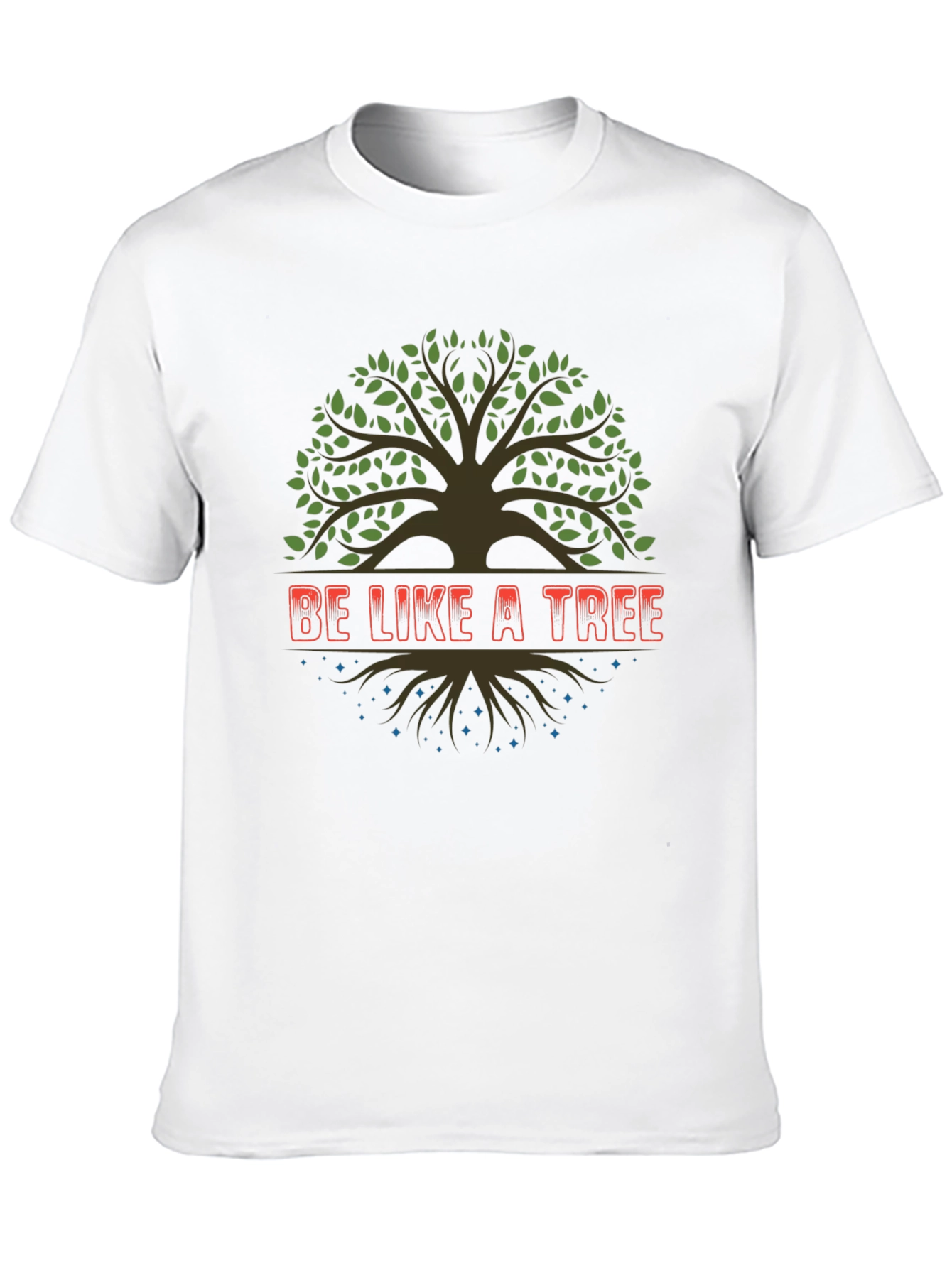 Be Like a Tree Black Graphic Tee