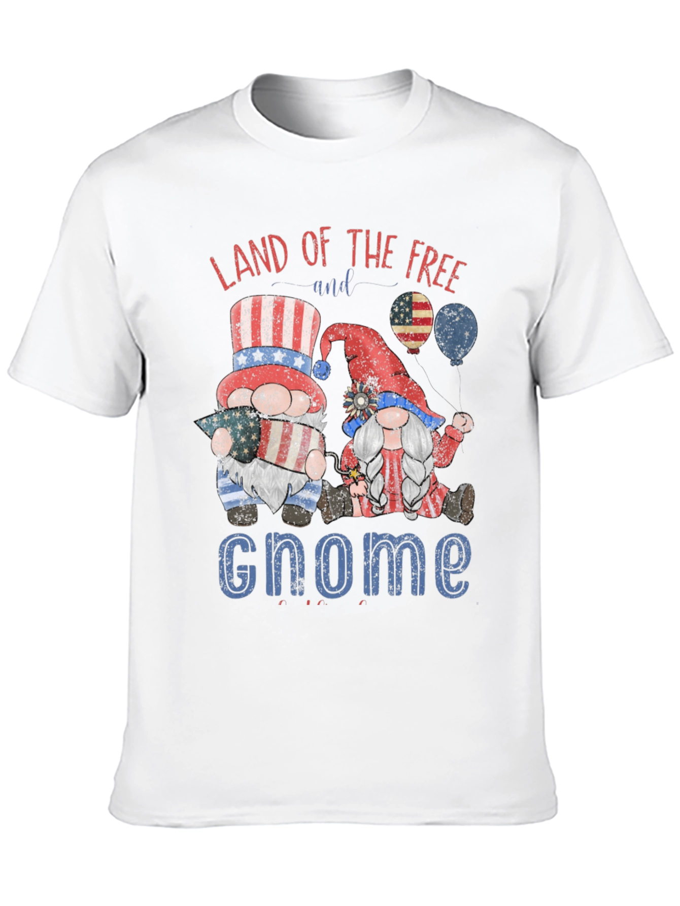Patriotic Gnome T-Shirt - Land of the Free