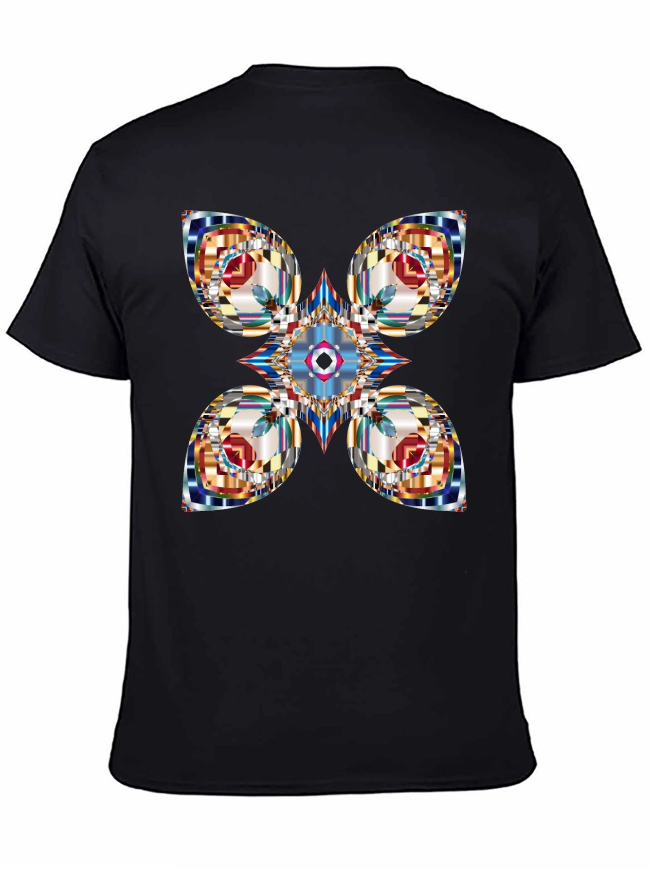 Abstract Geometric Black T-Shirt