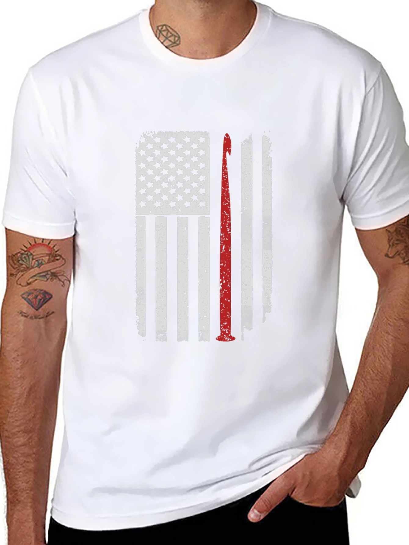 American Flag Crochet T-Shirt