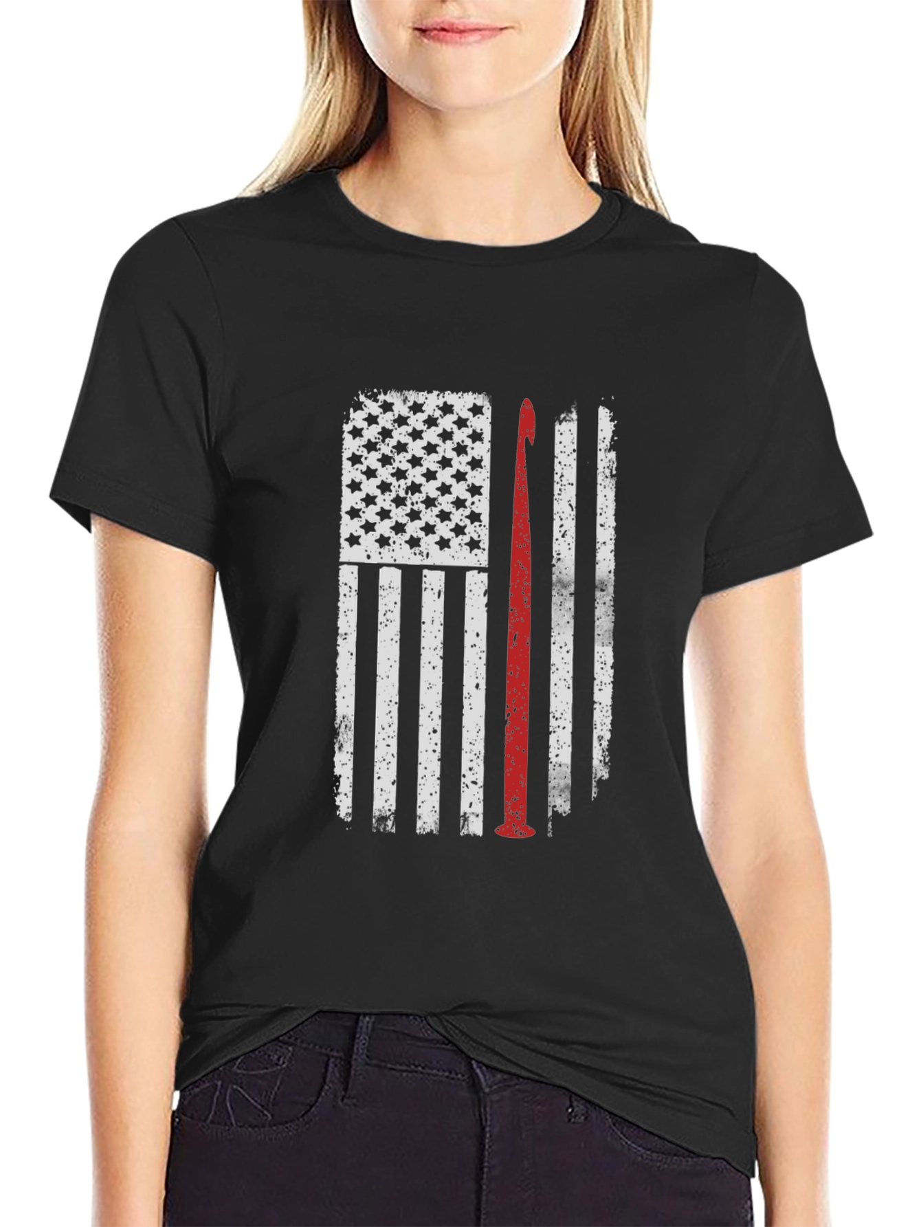 American Flag Crochet T-Shirt