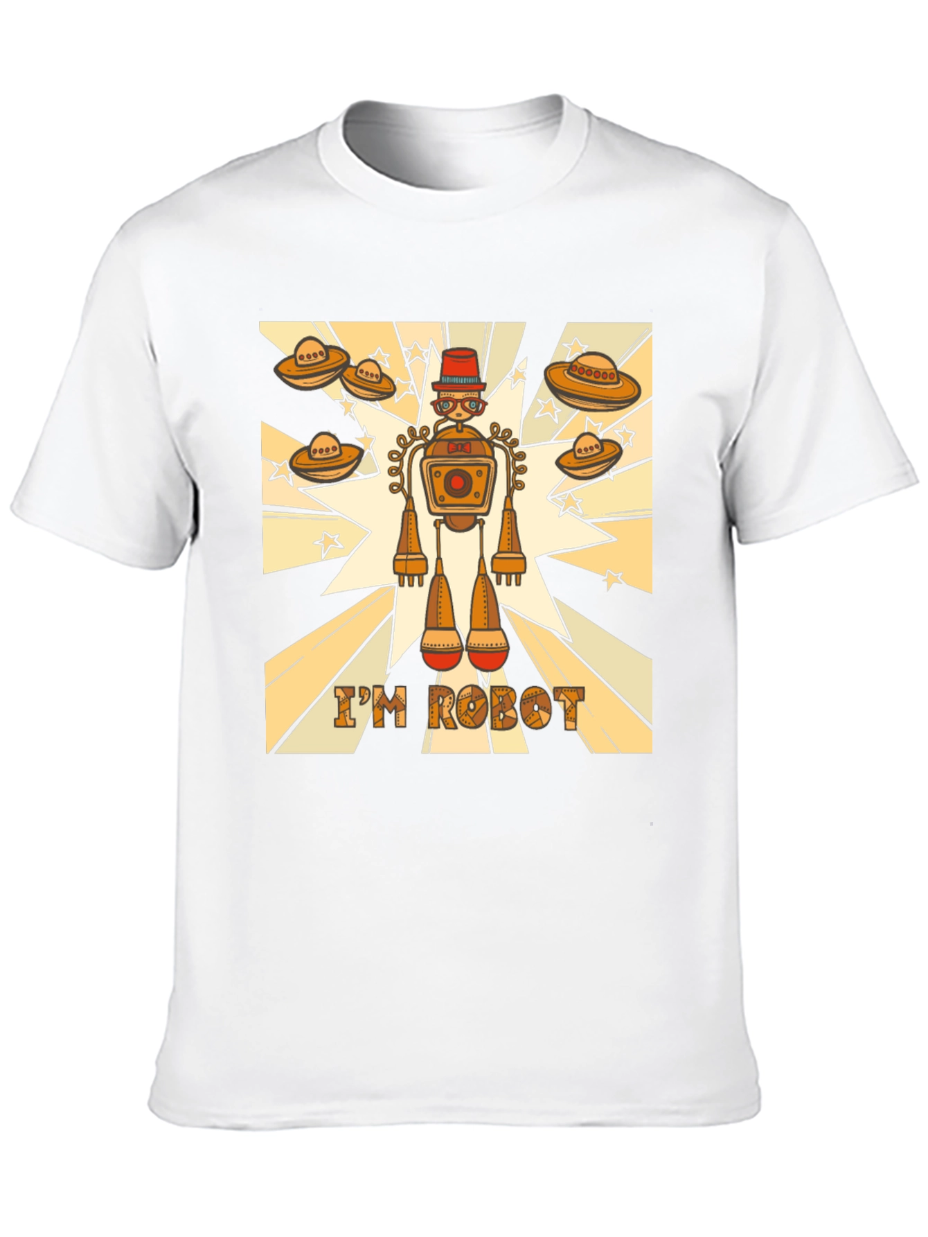 Retro Robot Graphic Tee - Sci-Fi Style