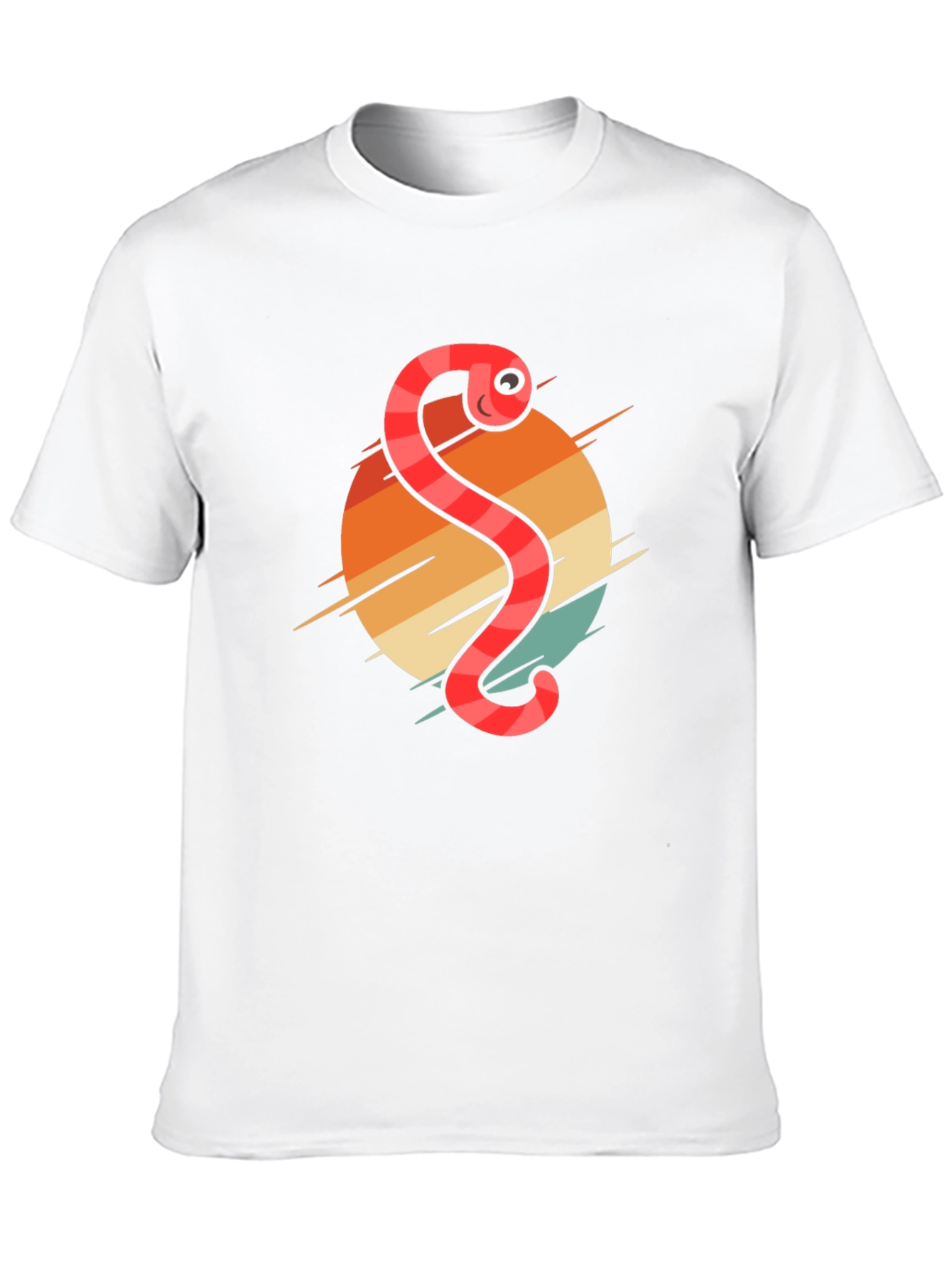 Retro Worm Graphic Tee - Fun Novelty T-Shirt