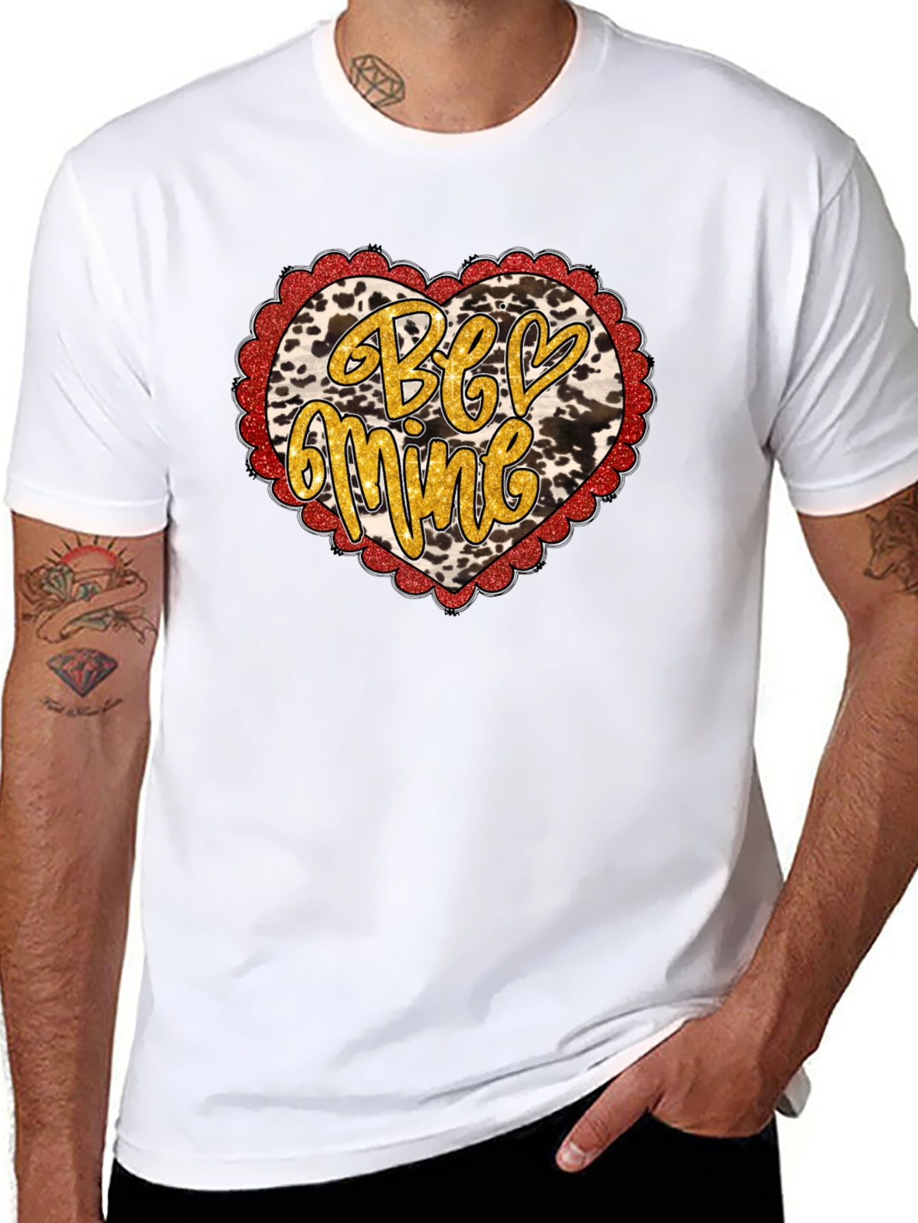 Be Mine Heart Valentines Day T-Shirt