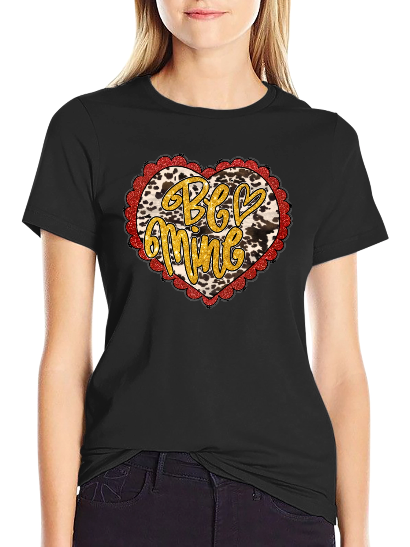 Be Mine Heart Valentines Day T-Shirt