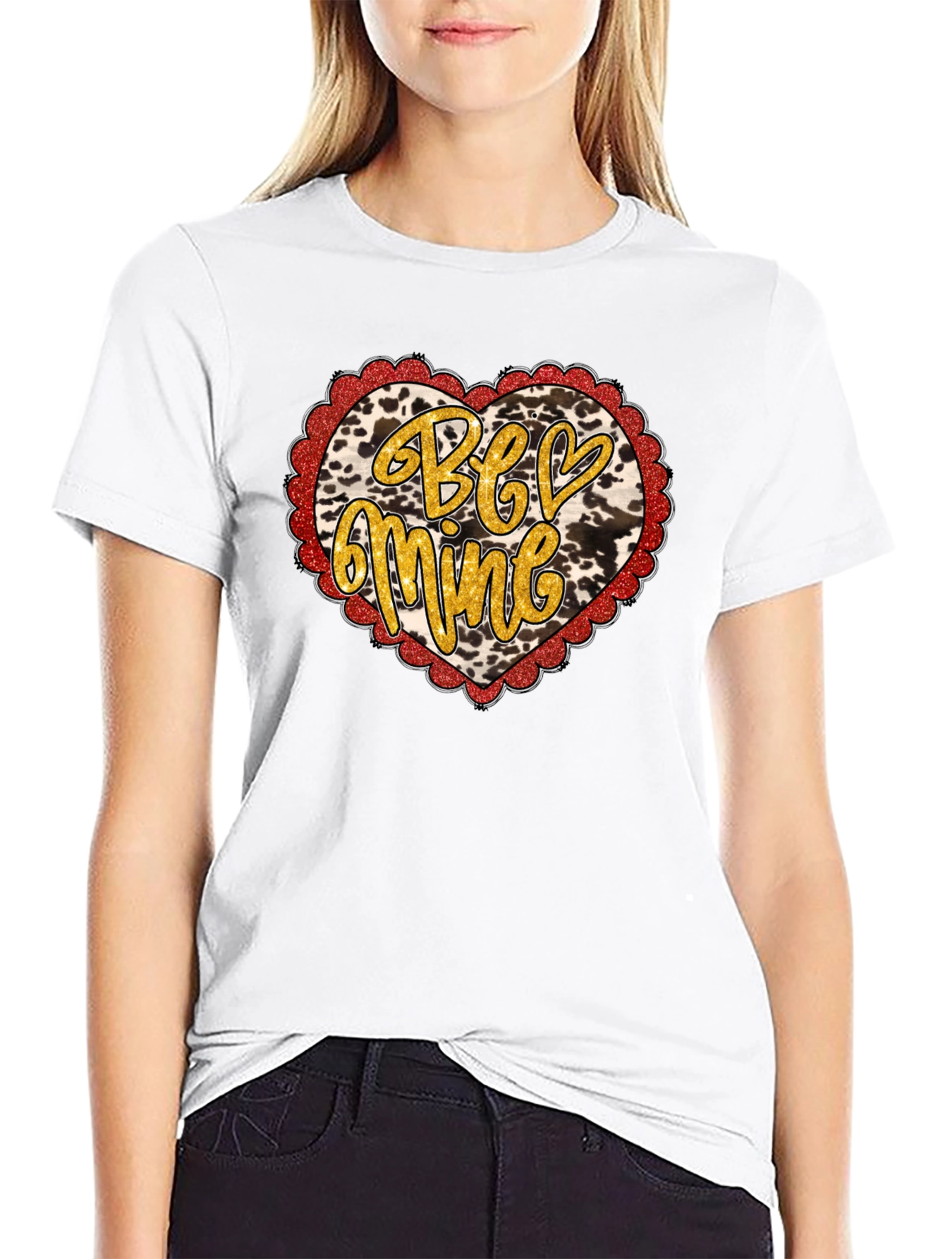 Be Mine Heart Valentines Day T-Shirt