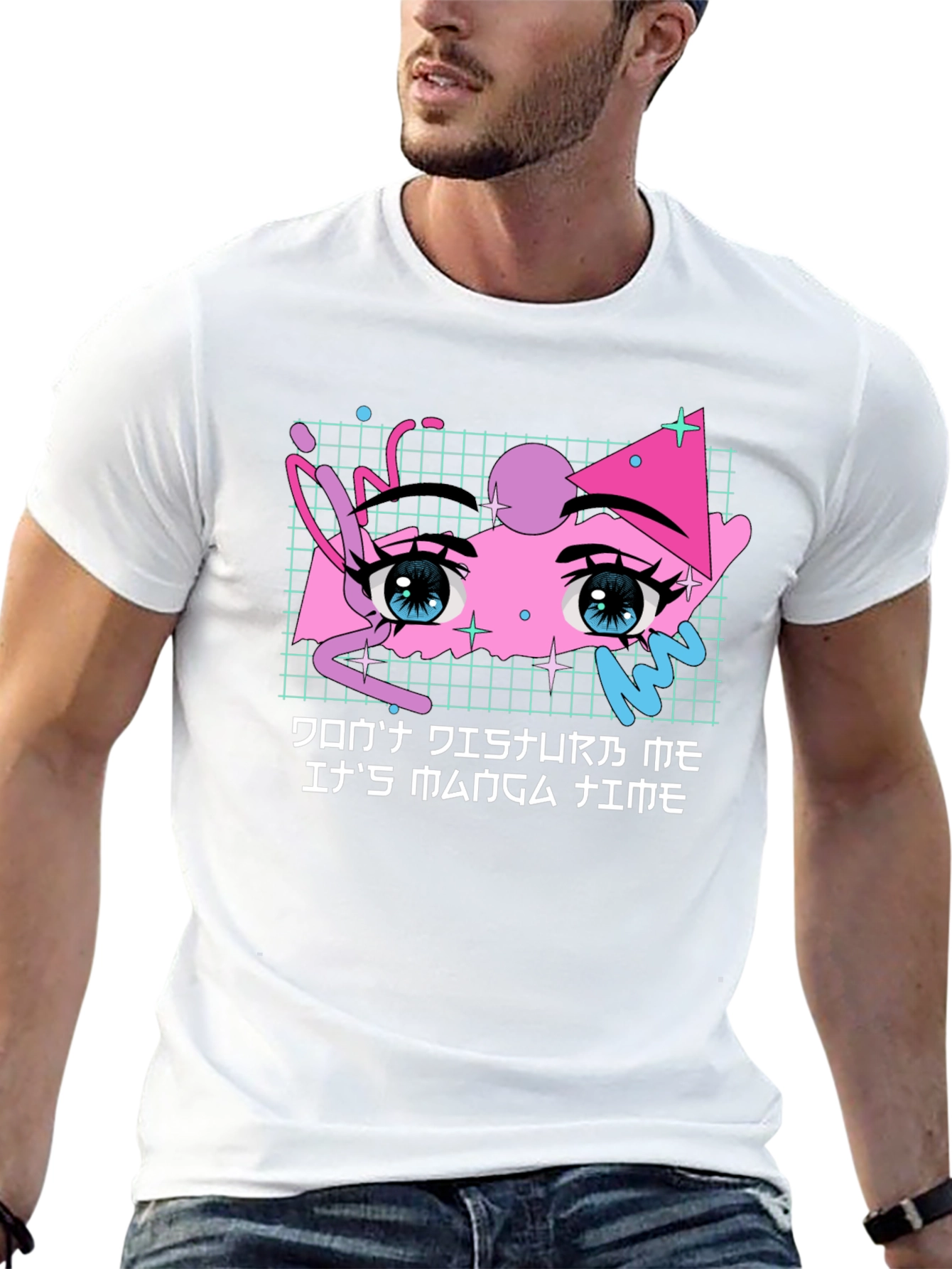 Anime Manga Eyes T-Shirt Vaporwave Style