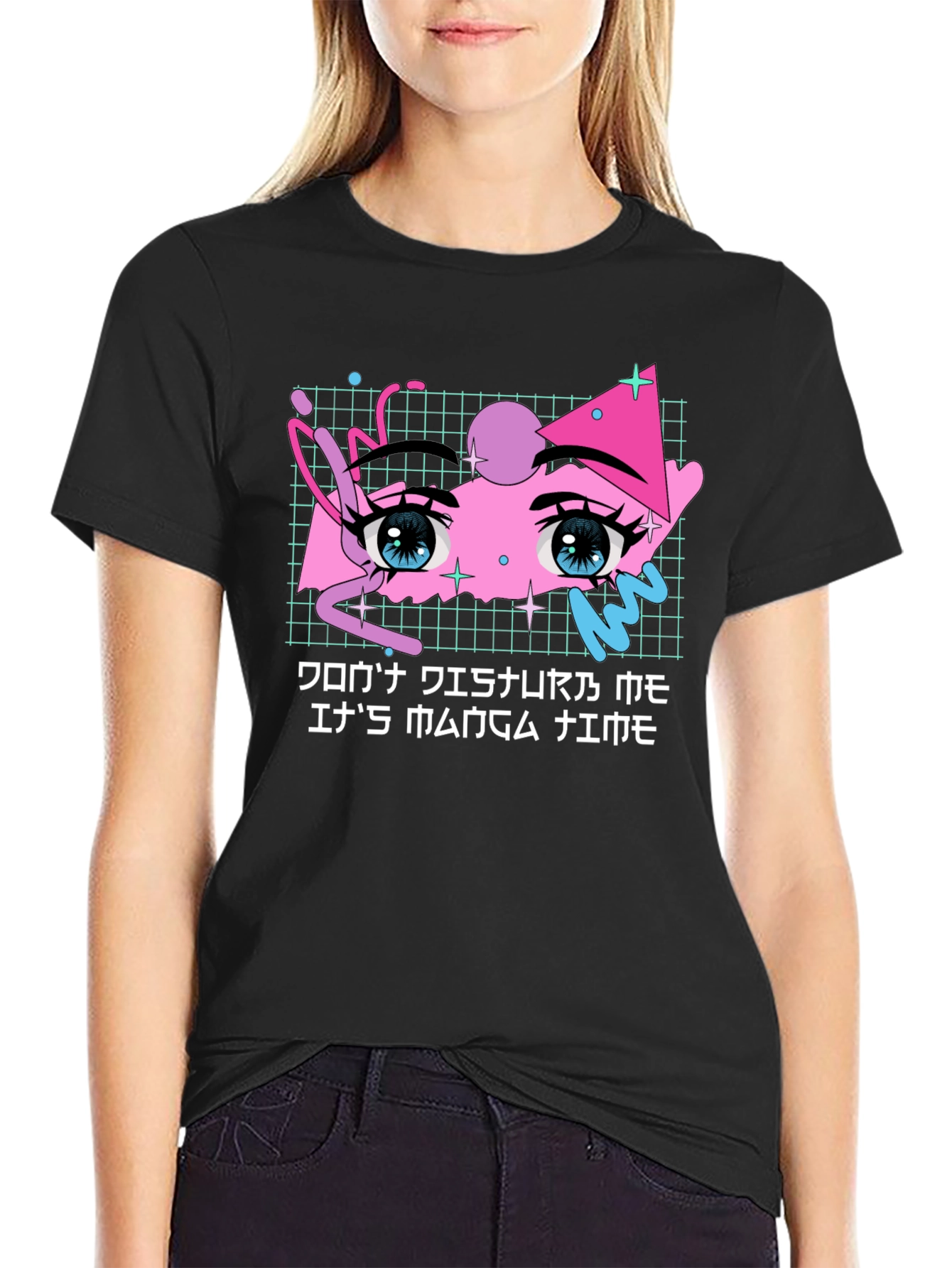 Anime Manga Eyes T-Shirt Vaporwave Style