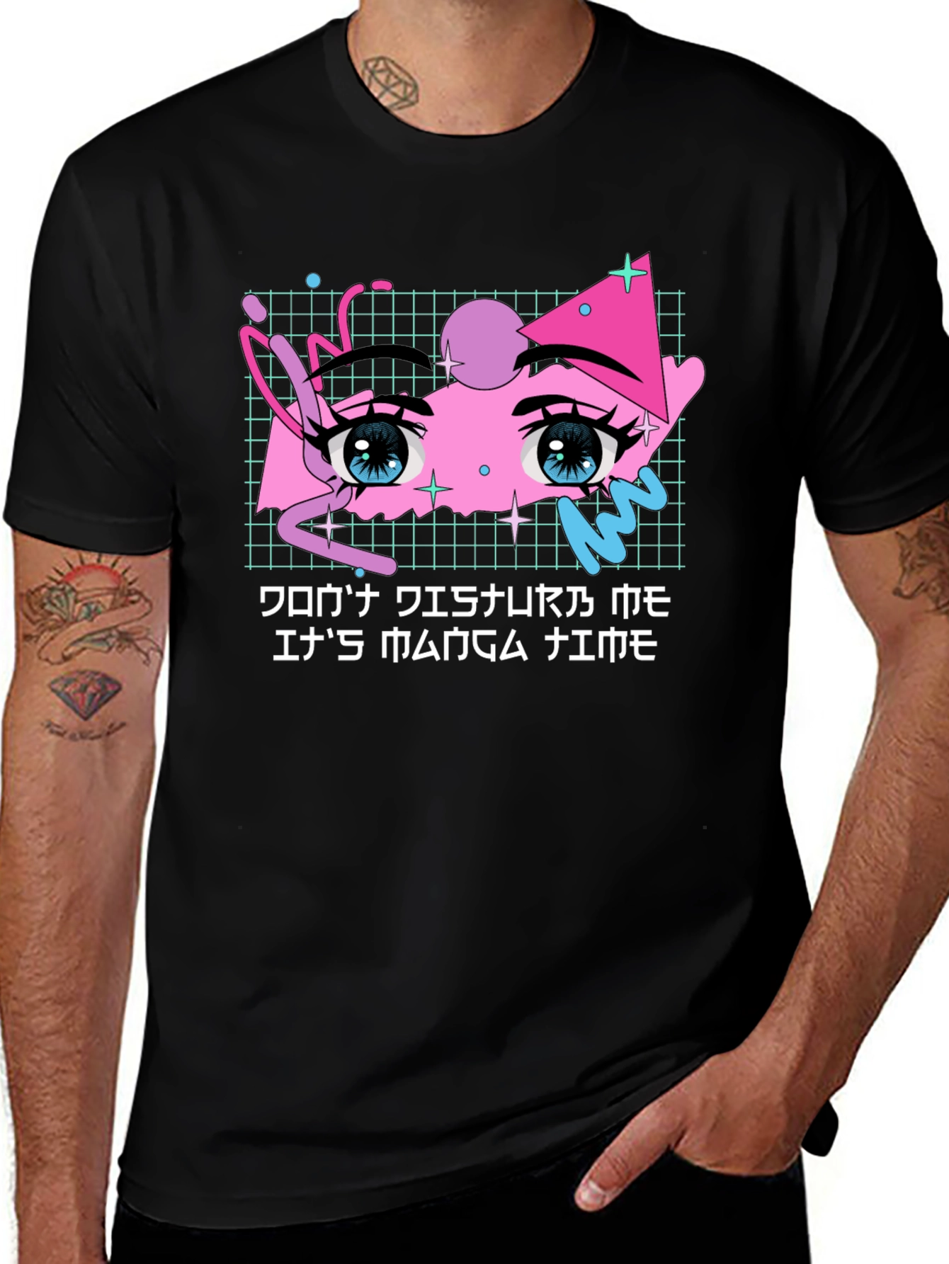Anime Manga Eyes T-Shirt Vaporwave Style