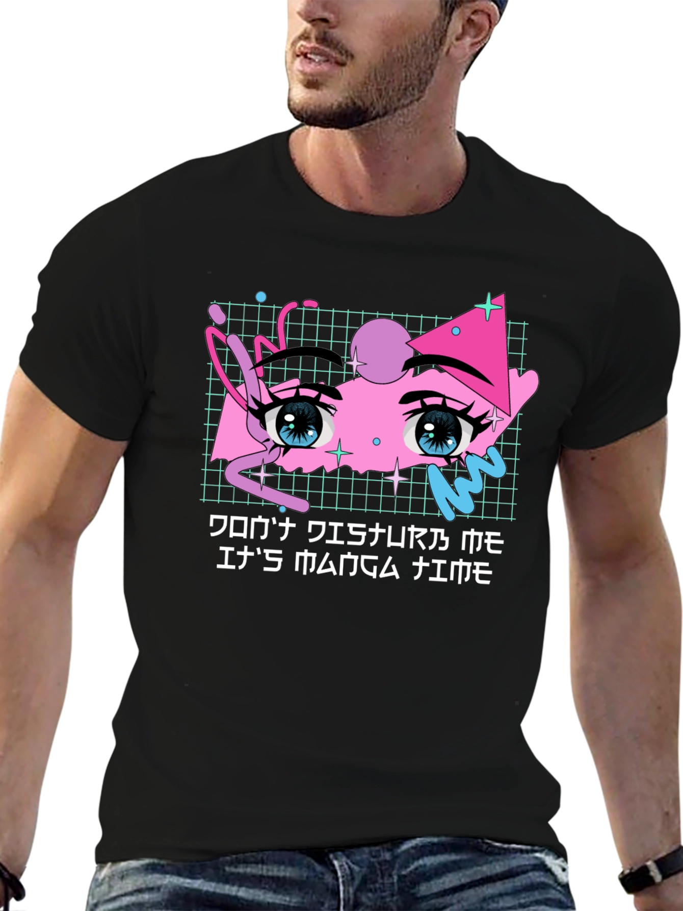Anime Manga Eyes T-Shirt Vaporwave Style