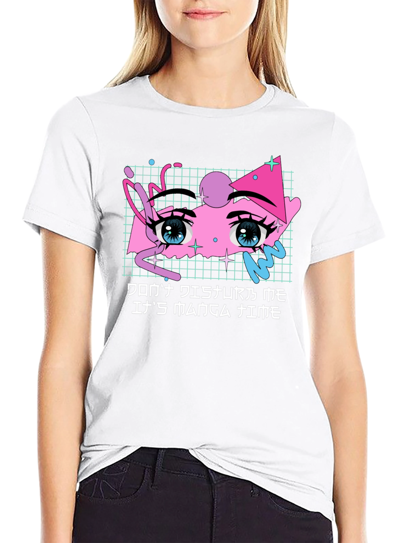 Anime Manga Eyes T-Shirt Vaporwave Style