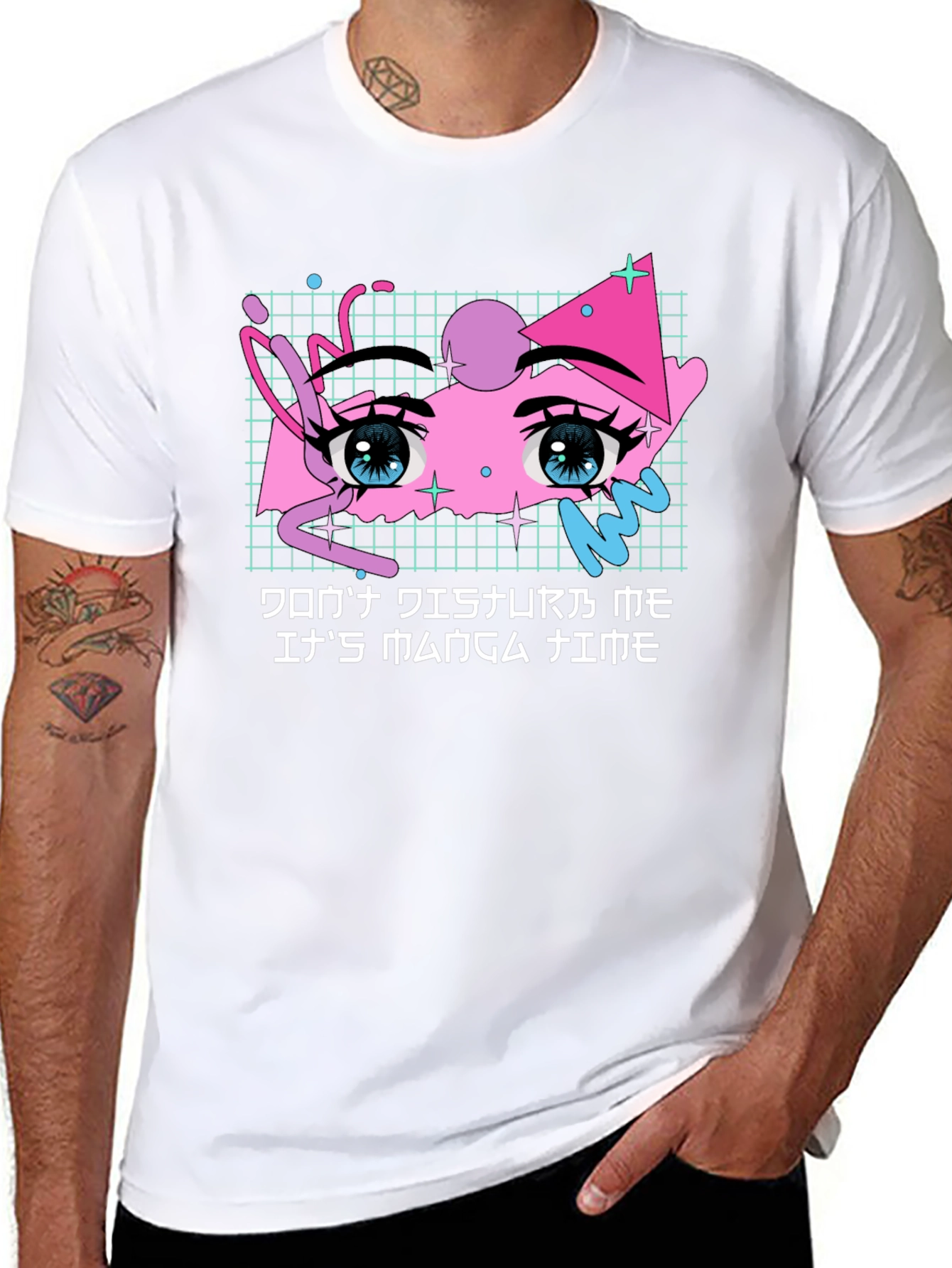 Anime Manga Eyes T-Shirt Vaporwave Style