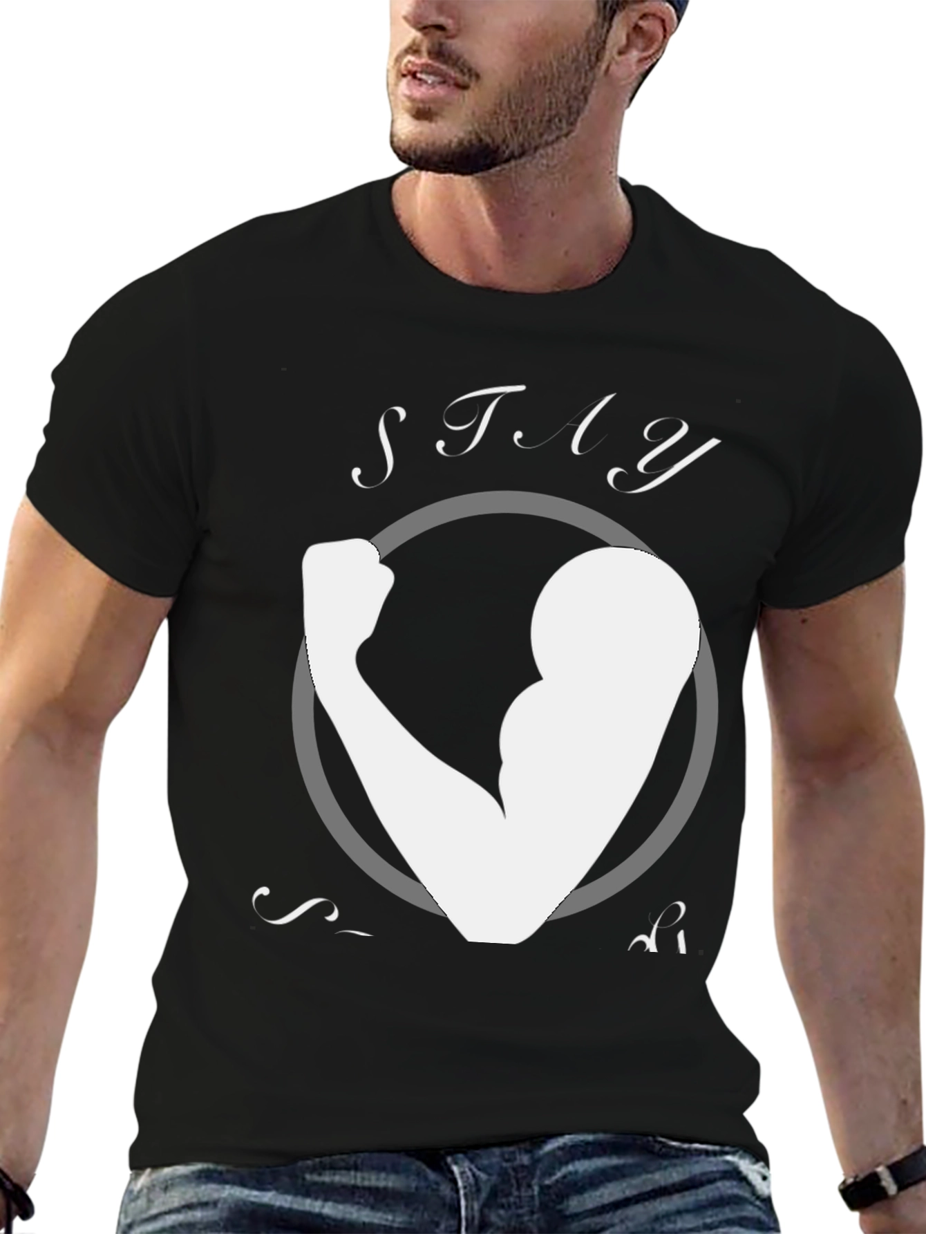 Stay Strong T-Shirt - Arm Muscle Graphic Tee