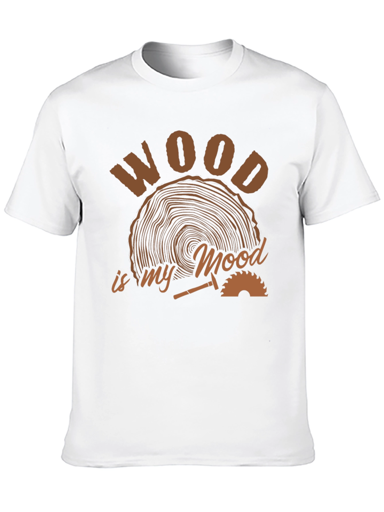 Wood is My Mood Black T-Shirt