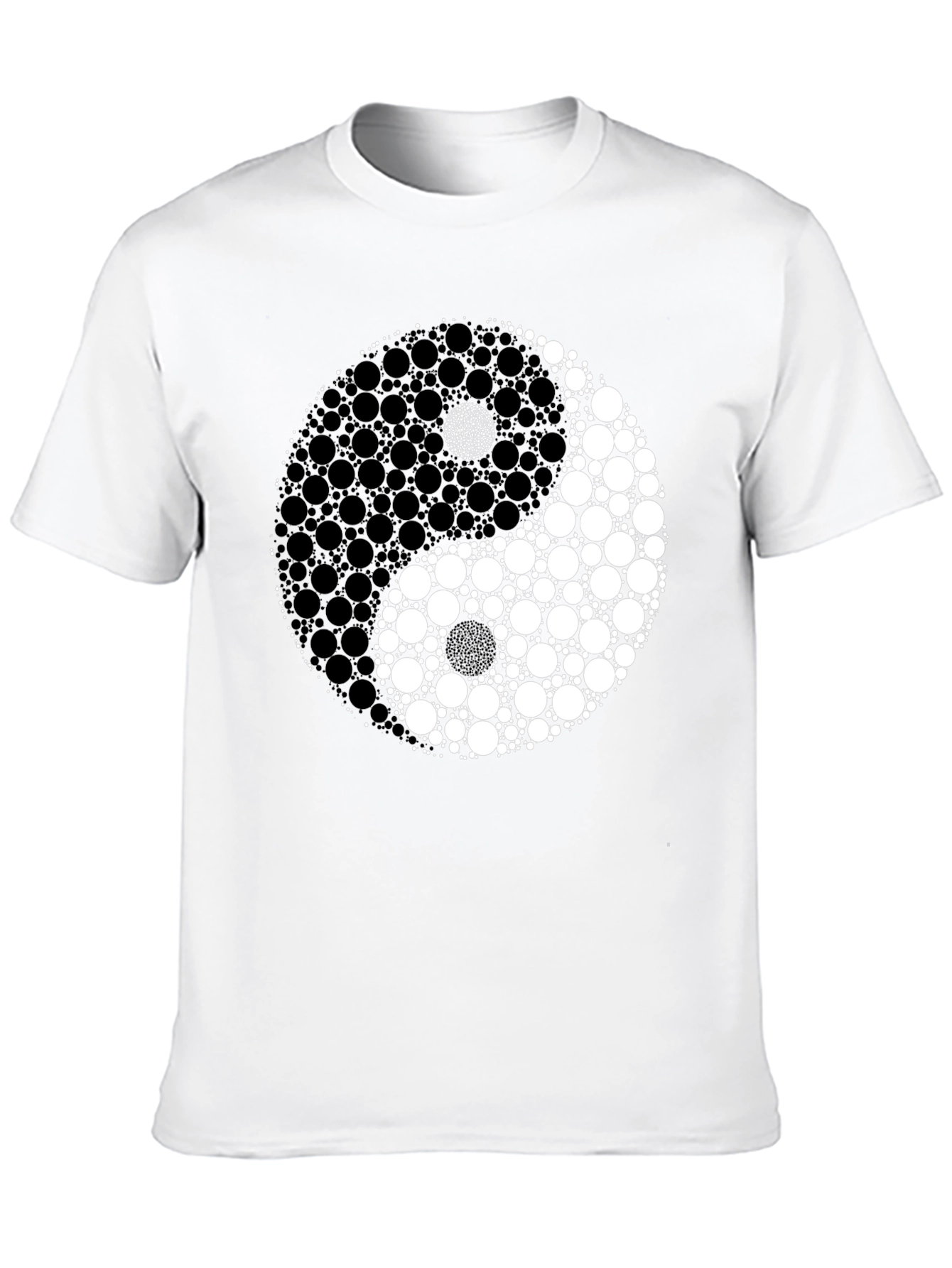 Yin Yang Circle Graphic Black T-Shirt