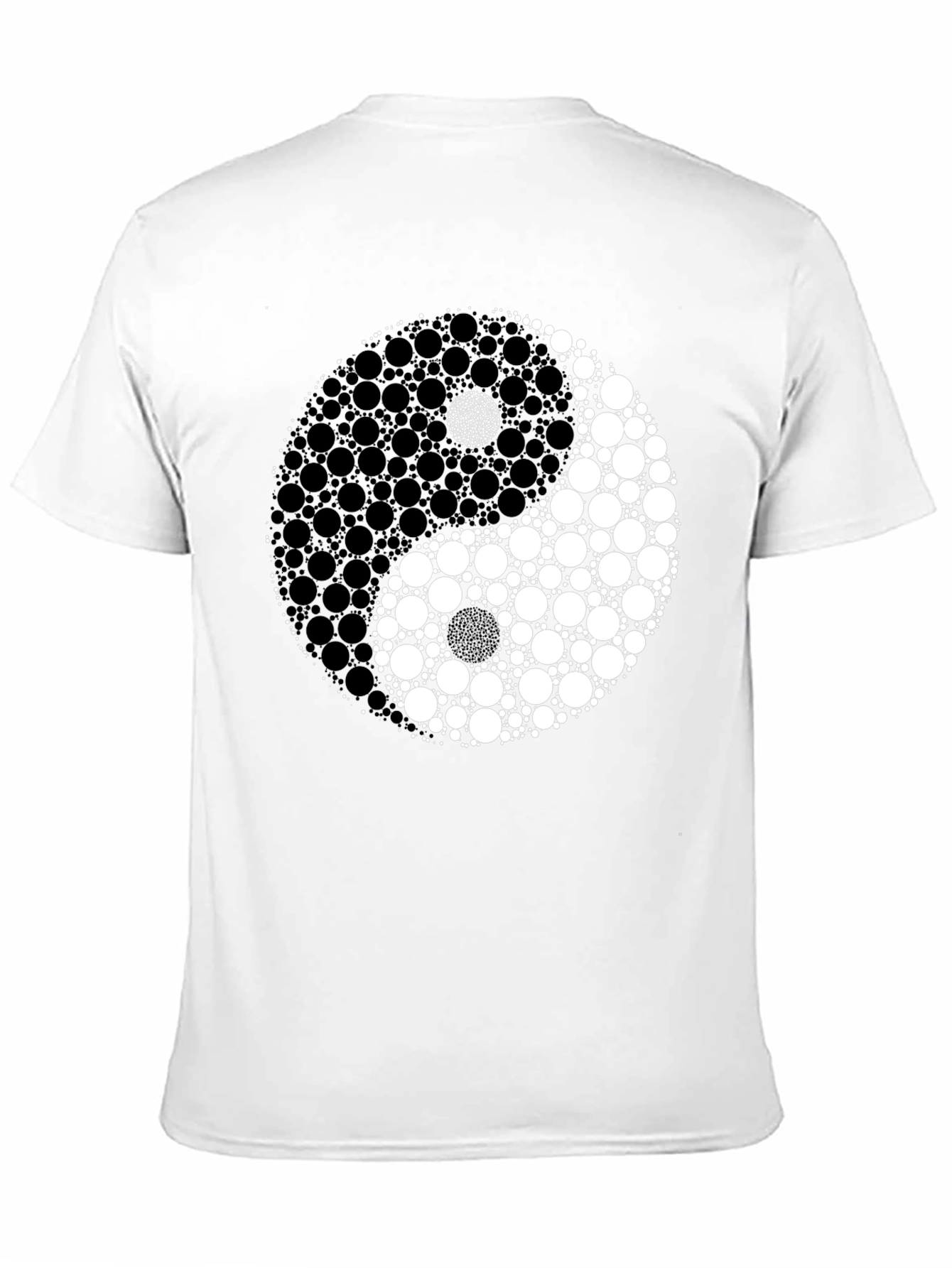 Yin Yang Circle Graphic Black T-Shirt