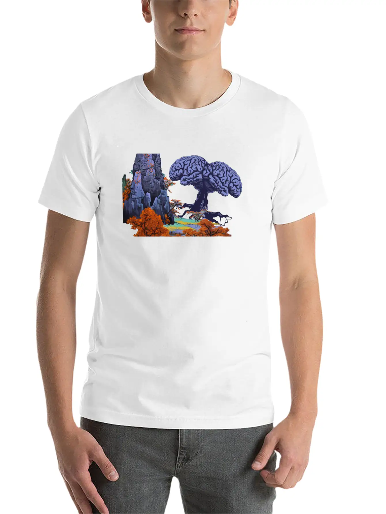 Mystical Forest With Brainbaum Soft Cotton Short Sleeve Tee – Unisex Wardrobe Staple