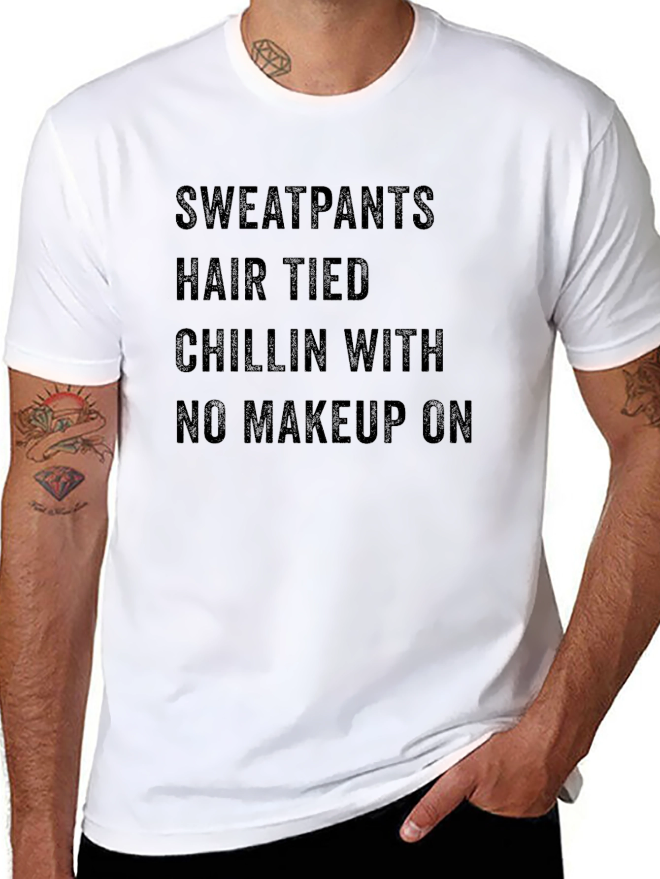 Sweatpants Hair Tied Chillin T-Shirt