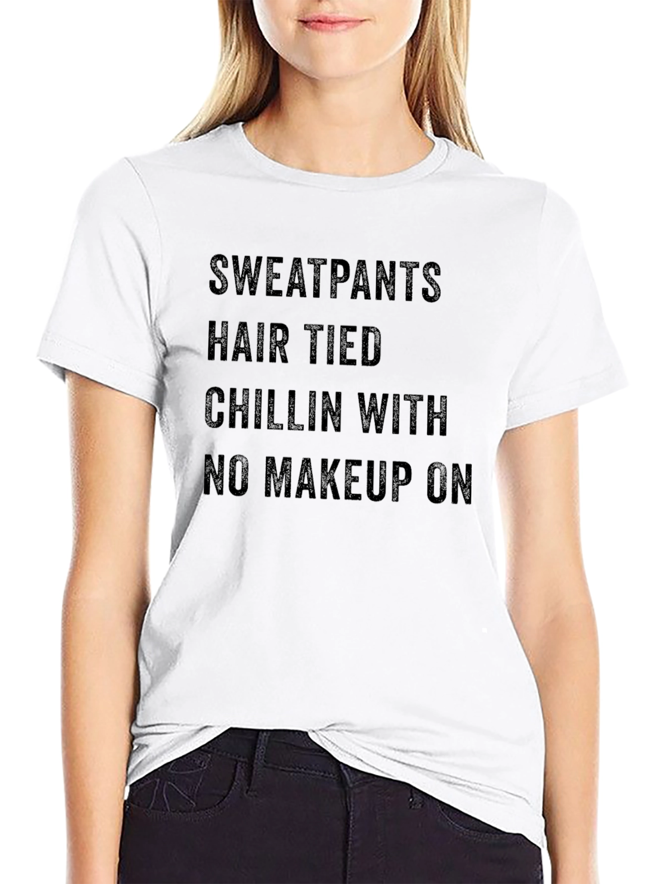 Sweatpants Hair Tied Chillin T-Shirt