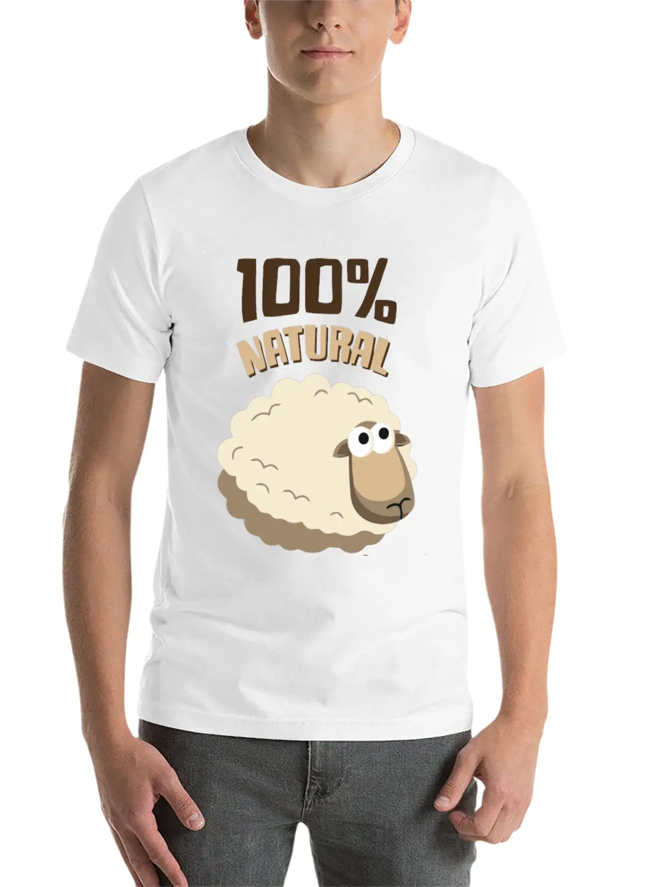 Natural Wool Sheep Funny T Shirt Essential Cotton Tee For Daily Outfits – Unisex Style
