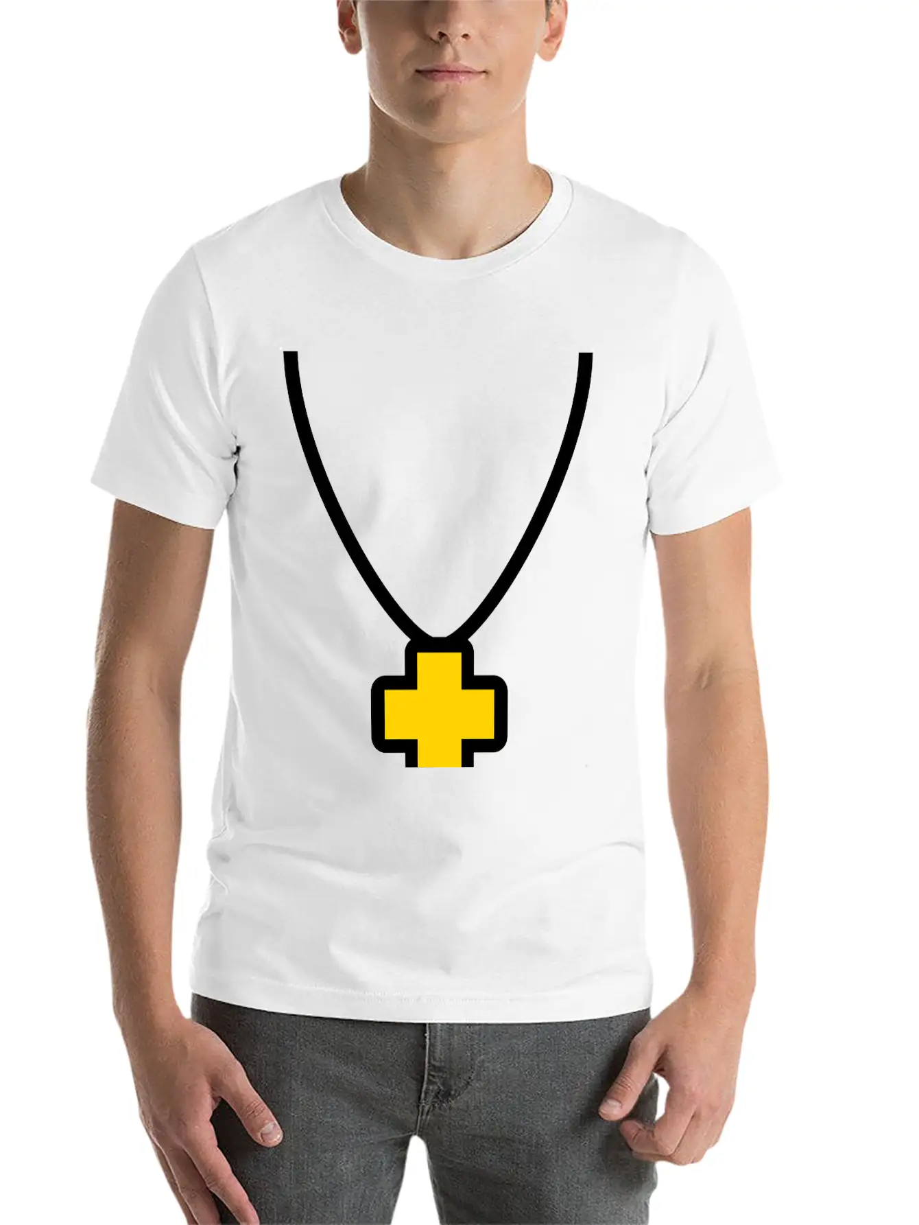 Necklace_cross_2c Essential Cotton Tee For Daily Outfits – Unisex Style