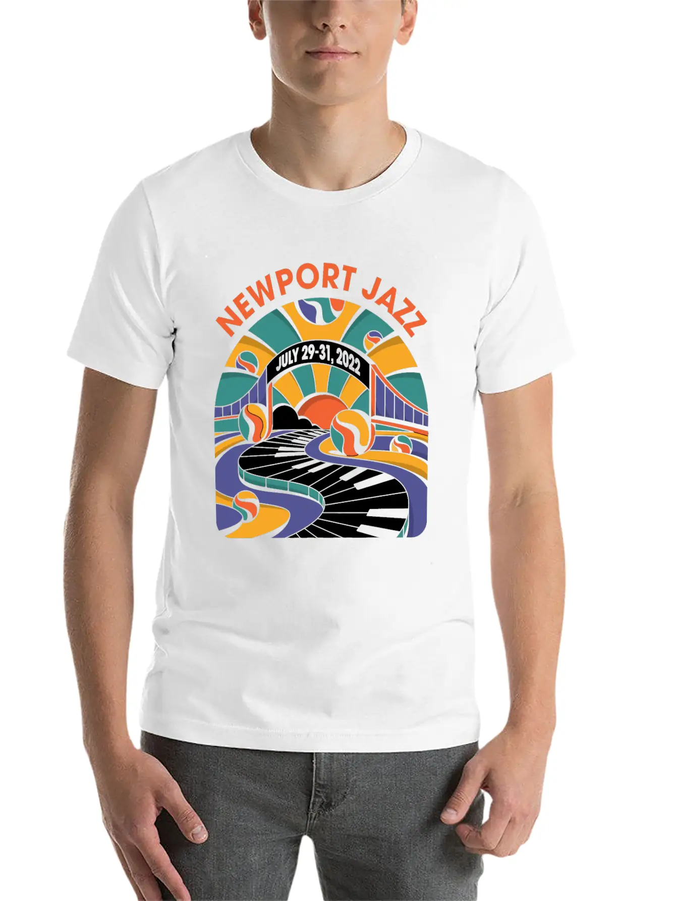 NEWPORT JAZZ FEST 2022 Lightweight Cotton T-Shirt – Daily Comfort Graphic Shirt